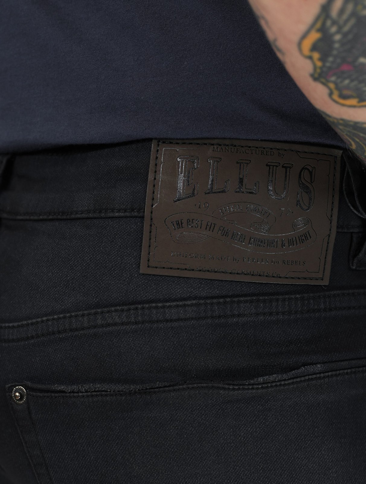 Vista 3 Calça Ellus Jeans Masculina Skinny Jogging Vivo Escura azul Ellus azul