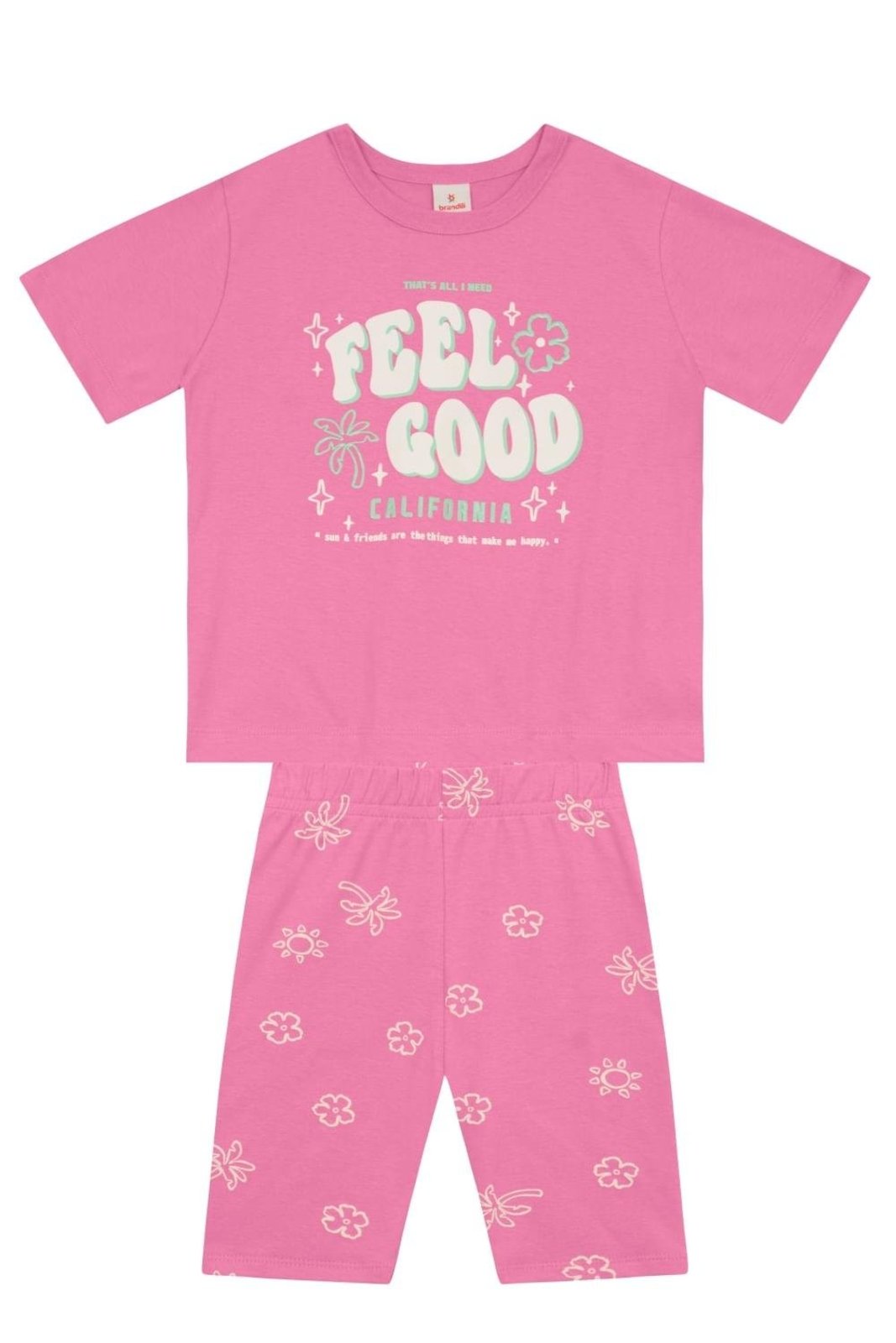Infantil - Conjunto menina tropical em gel Brandili