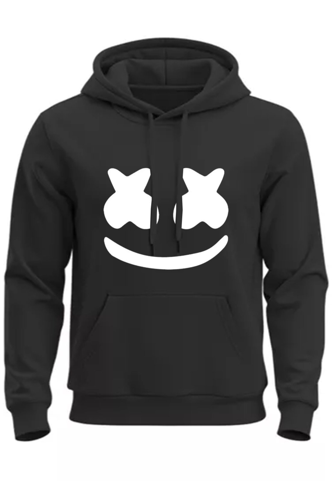 Moletom Flanelado Feminino Blusa de Frio Fechado Urbania Moleton Masculino Preto estampa DJ Marshmallow