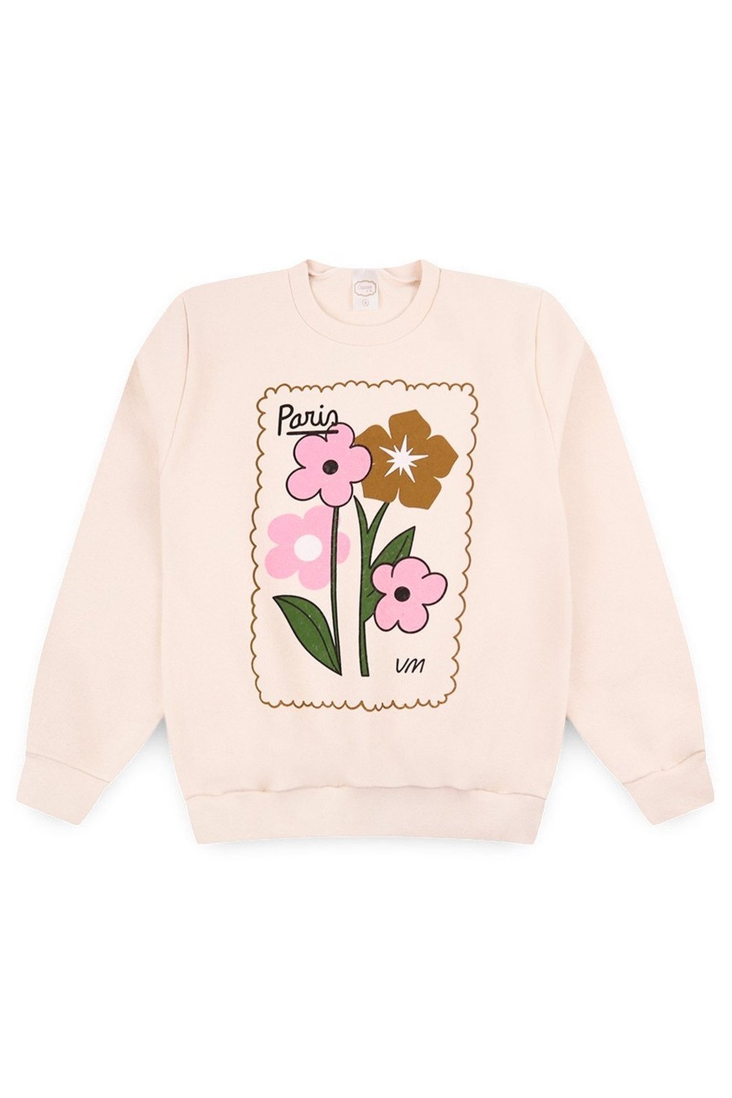 Infantil - Blusa Moletom Menina Paris Flowers