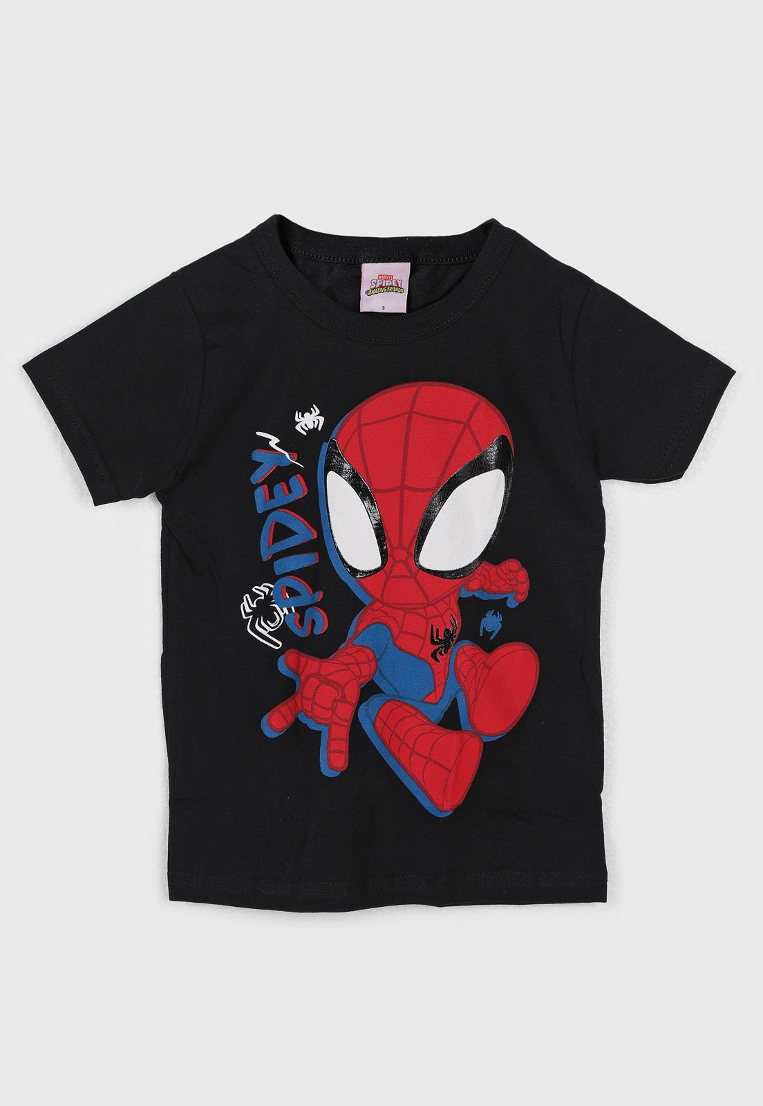 Camiseta Brandili Homem Aranha Spidey Preto