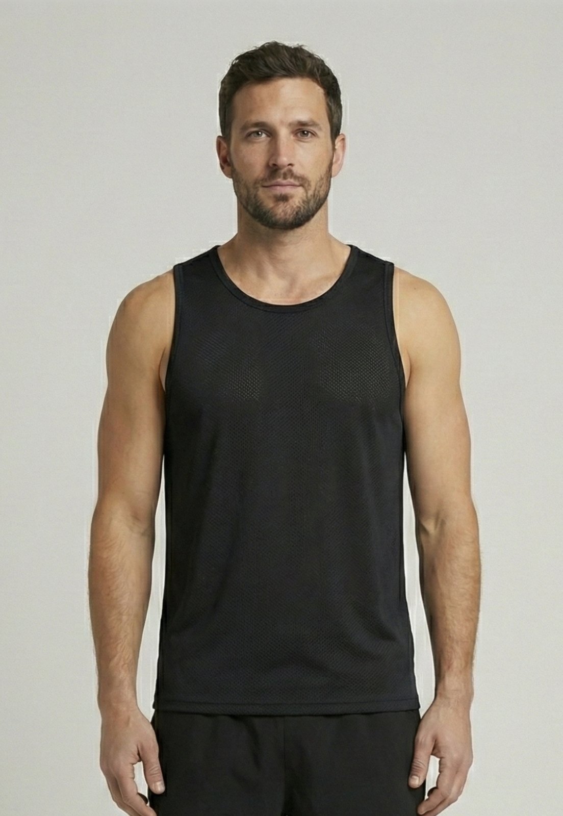 Camiseta Regata Dry Fit WLS Modas Fitness Masculina Casual Preto