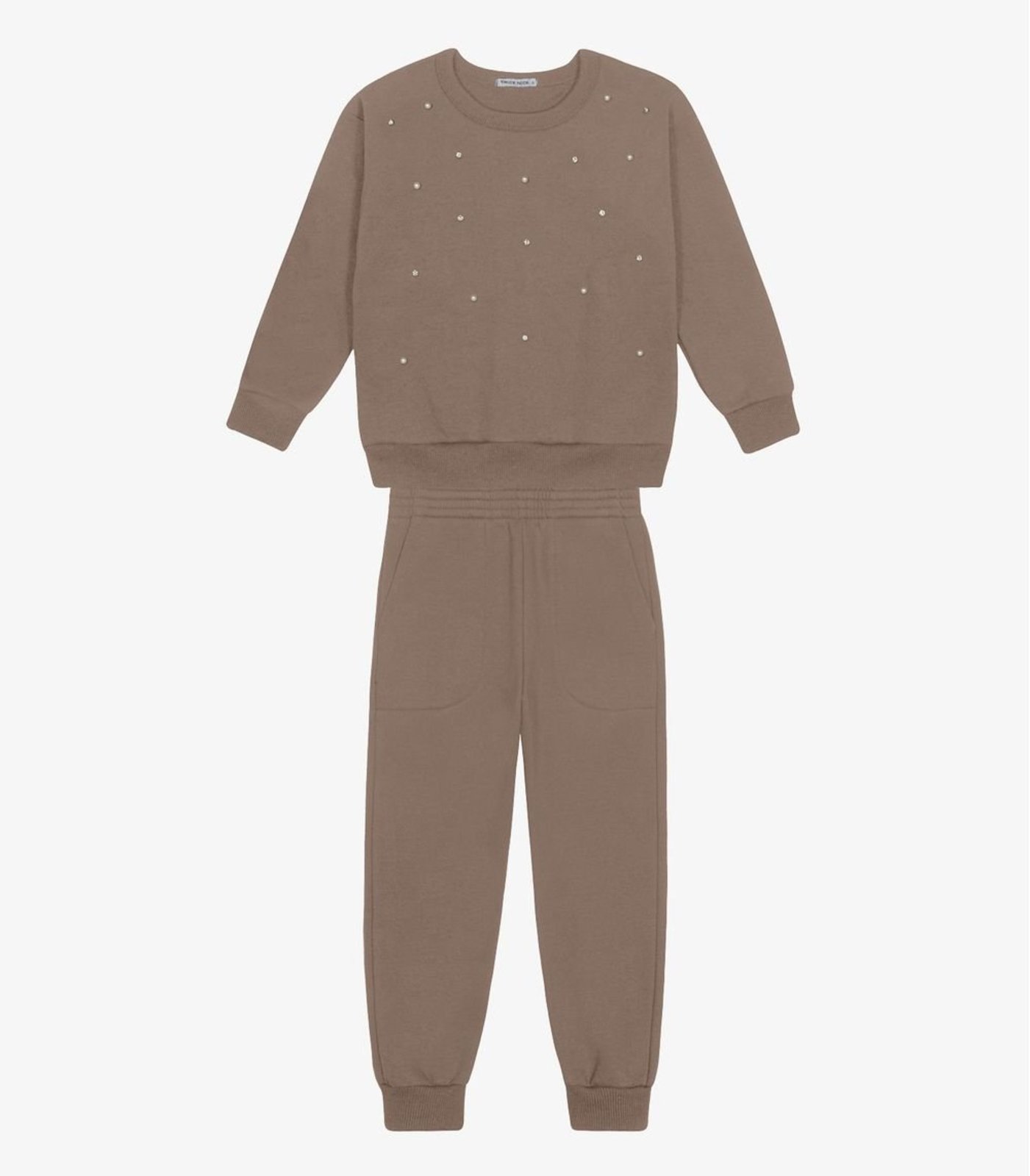 Infantil - Conjunto Blusão com Calça Menina Trick Nick Marrom