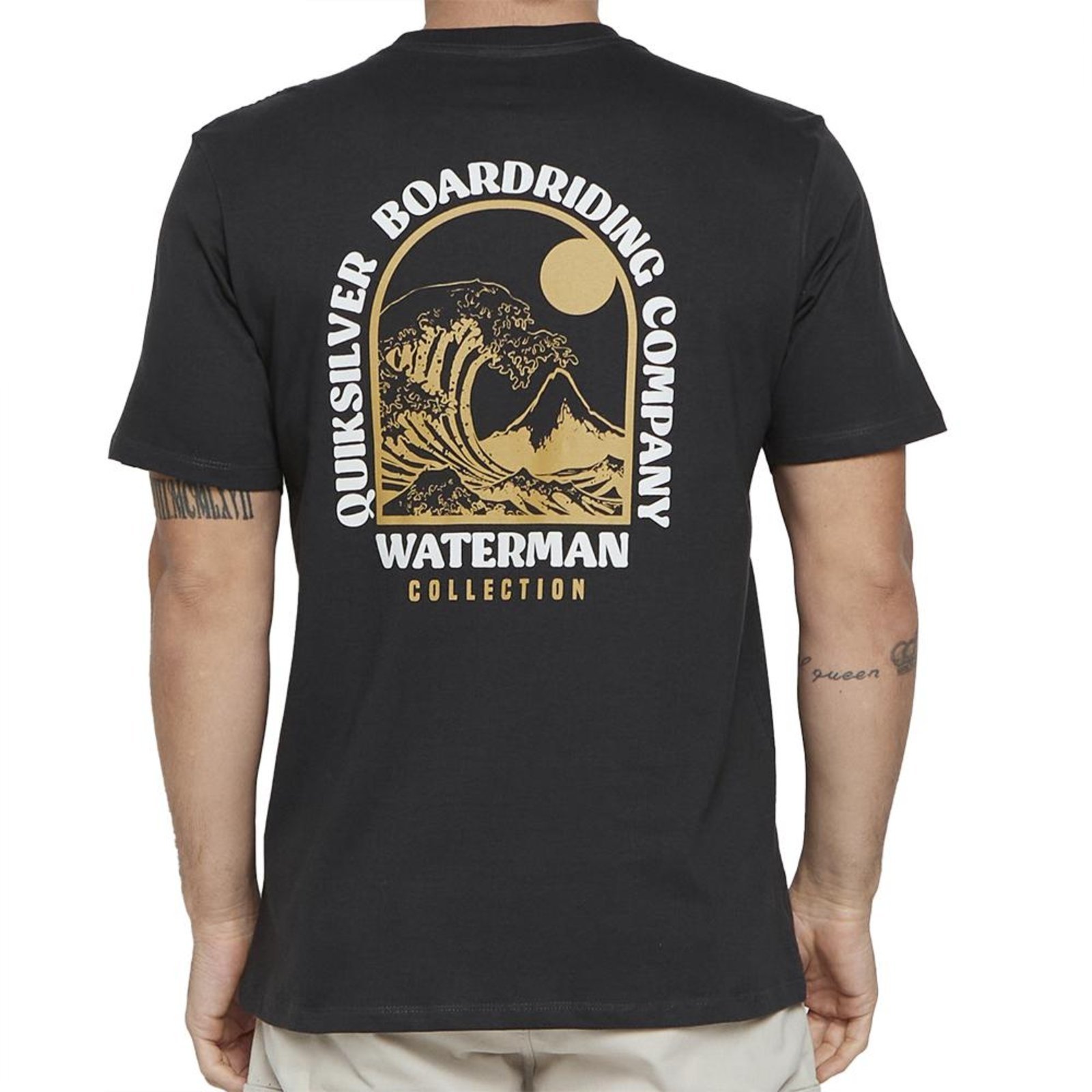 Camiseta Quiksilver Fuji SM25 Masculina Cinza Escuro
