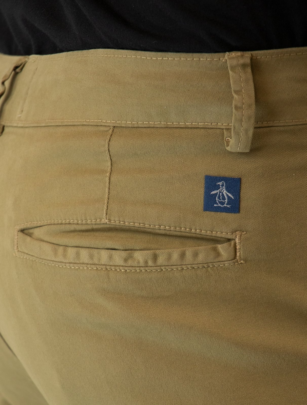 Vista 3 Bermuda Original Penguin Masculina Sarja Chino Elastano cáqui Original Penguin cáqui
