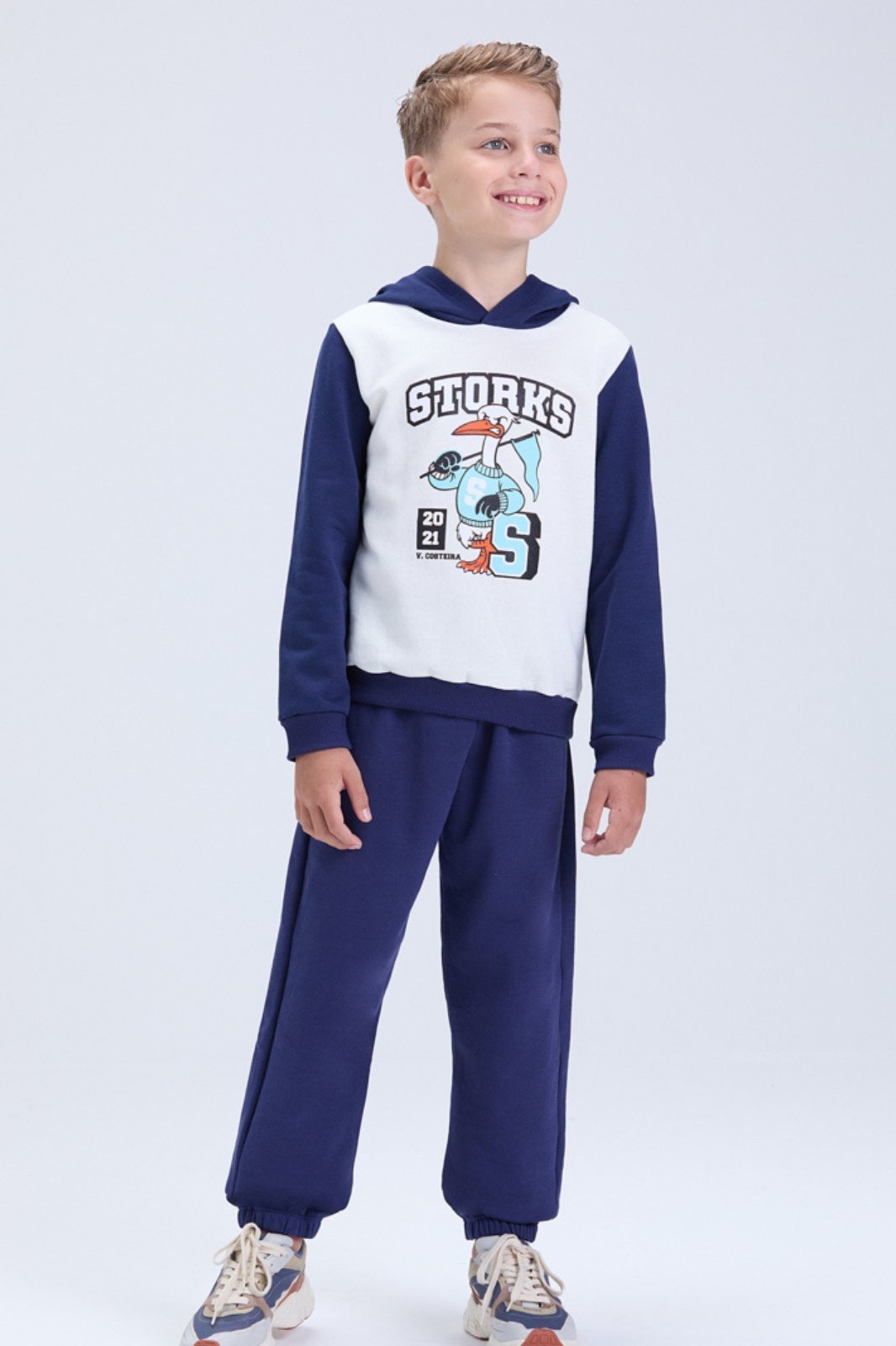 Infantil - Conjunto Moletom Felpado STORKS Masculino Inverno