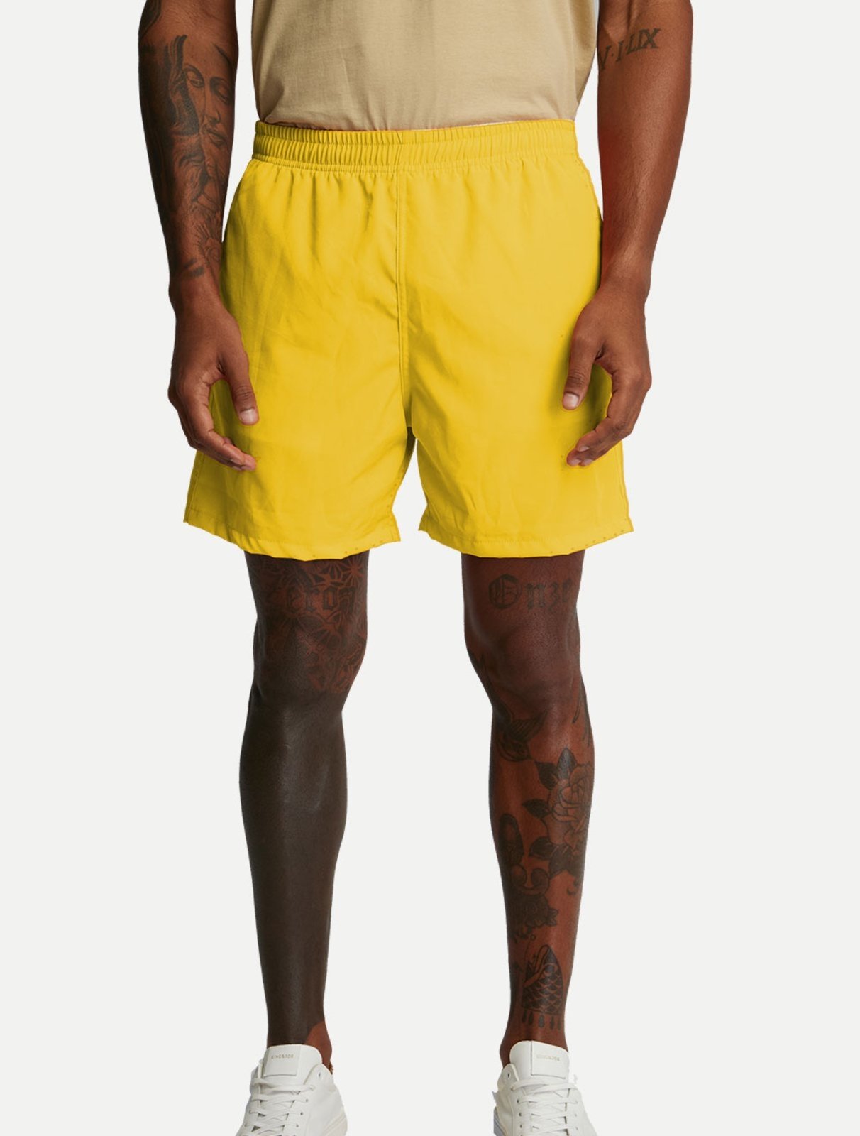 Short King & Joe Regular Beach Nylon Flex SH21301 Amarelo