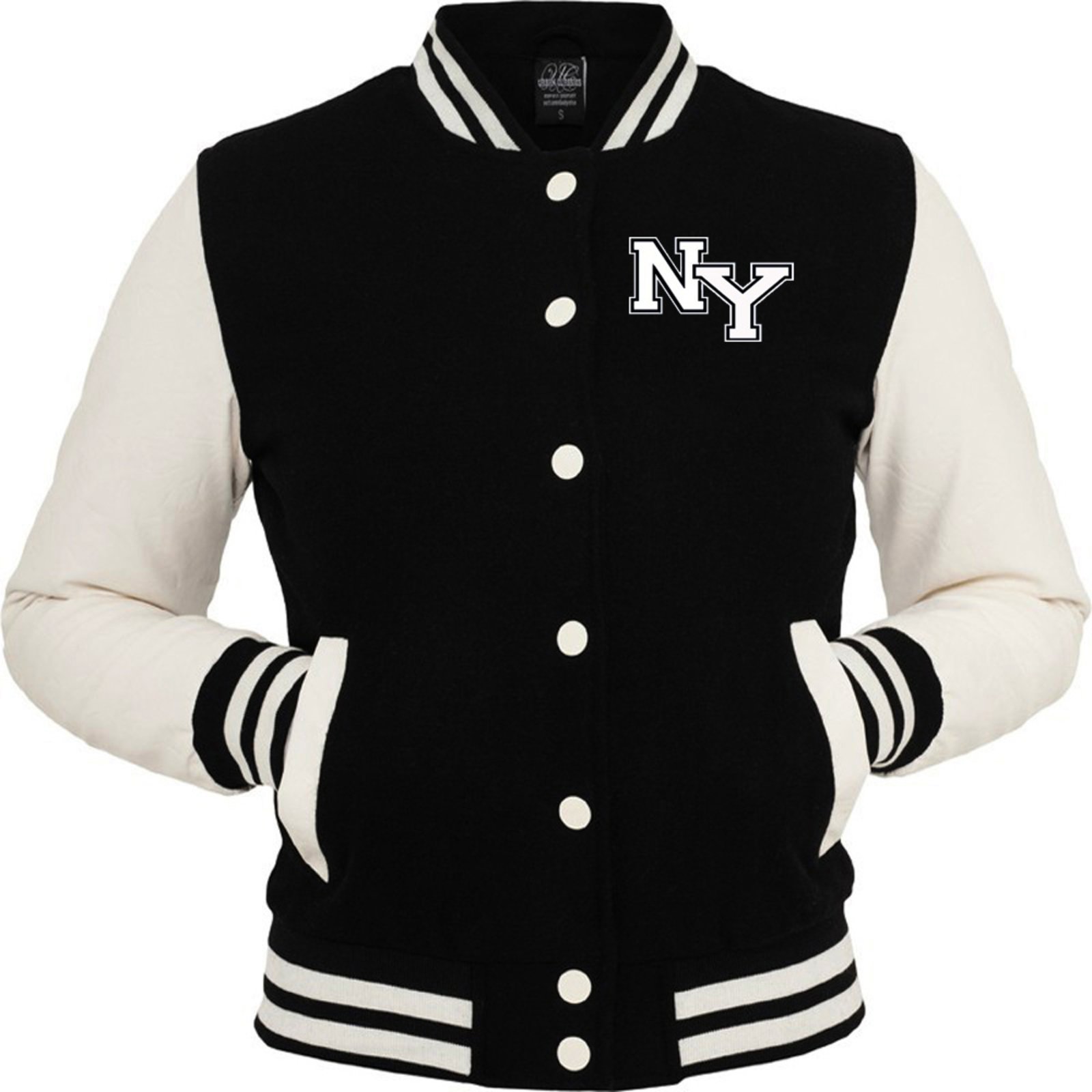 Jaqueta College Americana College4EVER Preta New York City Bordada