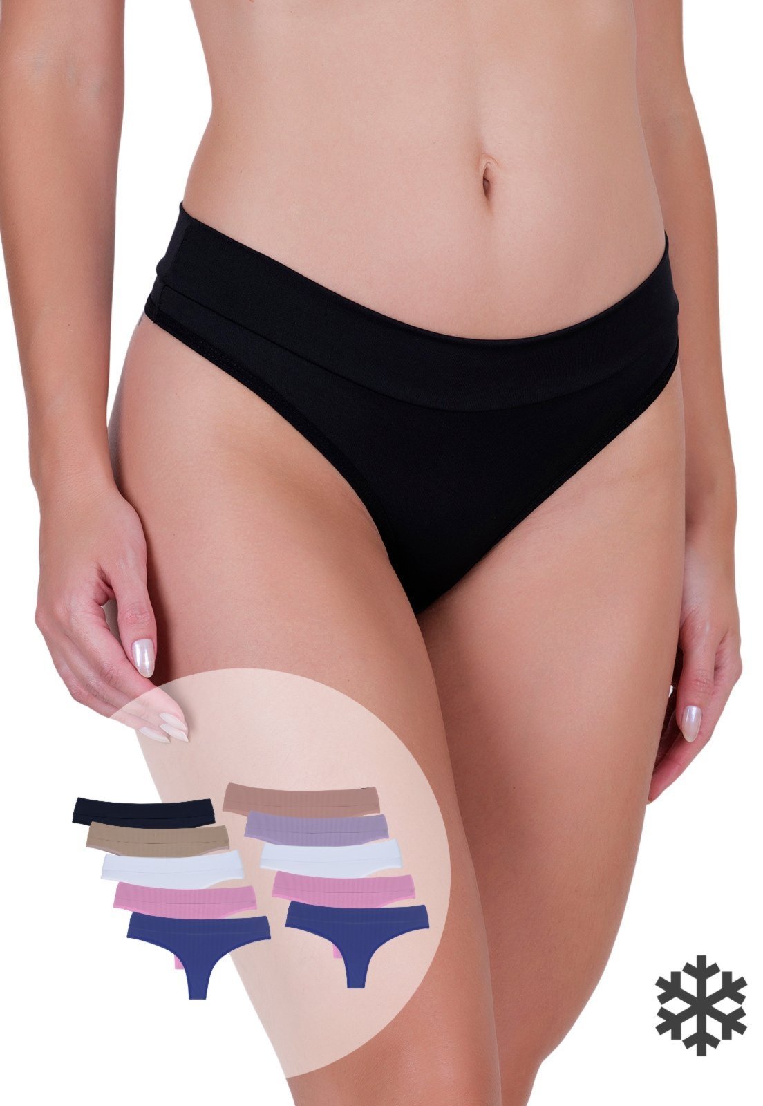 Kit 10 Calcinhas Femininas Fio Microfibra Atleta Cós Duplo Concept Lingerie