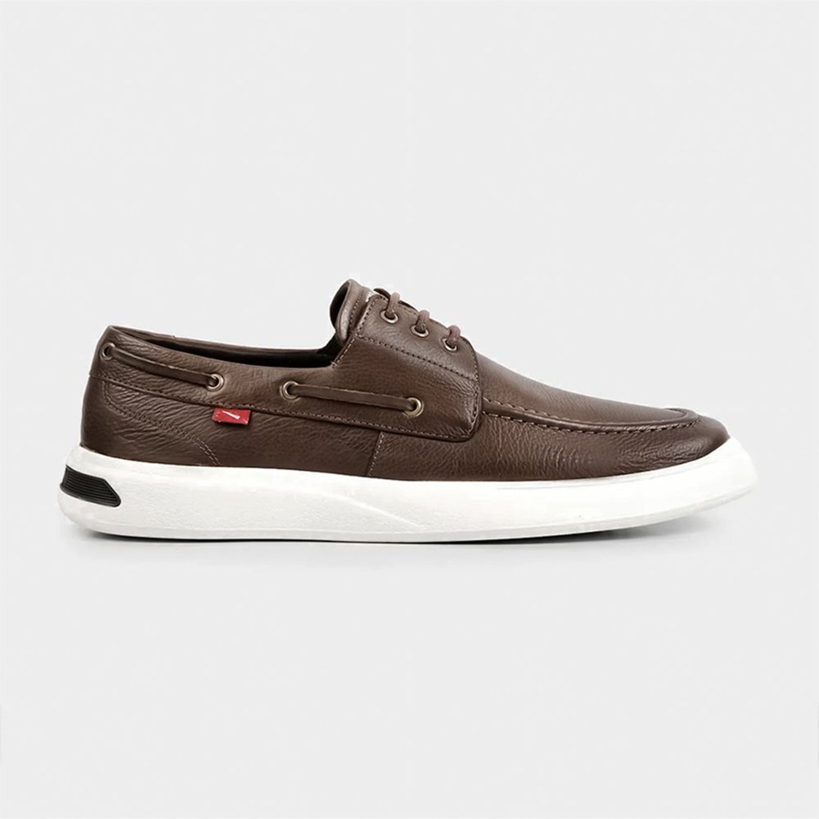 Sapatênis Couro Ferracini Buzios 8961 652D Marrom Masculino