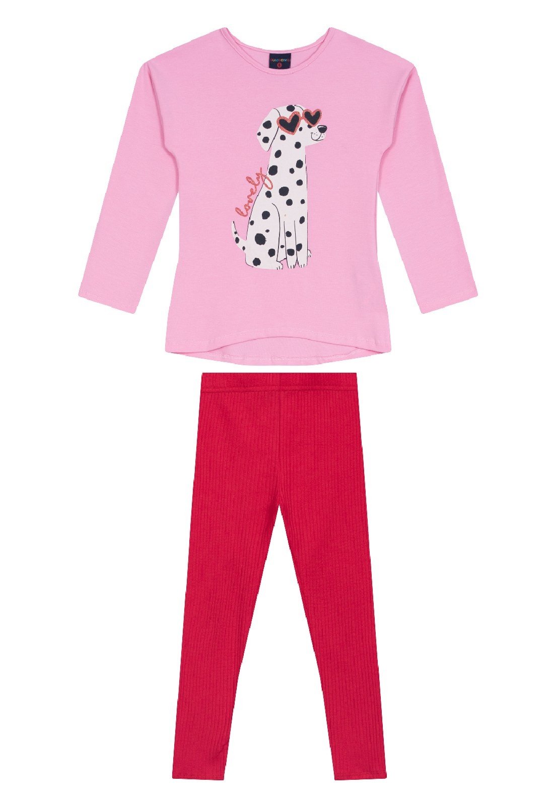 Infantil - Conjunto para Menina de Blusa e Legging Guloseima Rosa