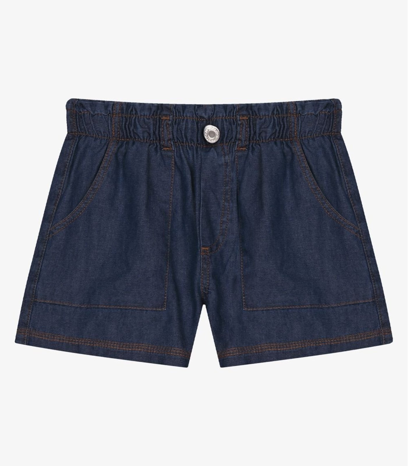 Infantil - Shorts Menina Jeans Trick Nick Azul