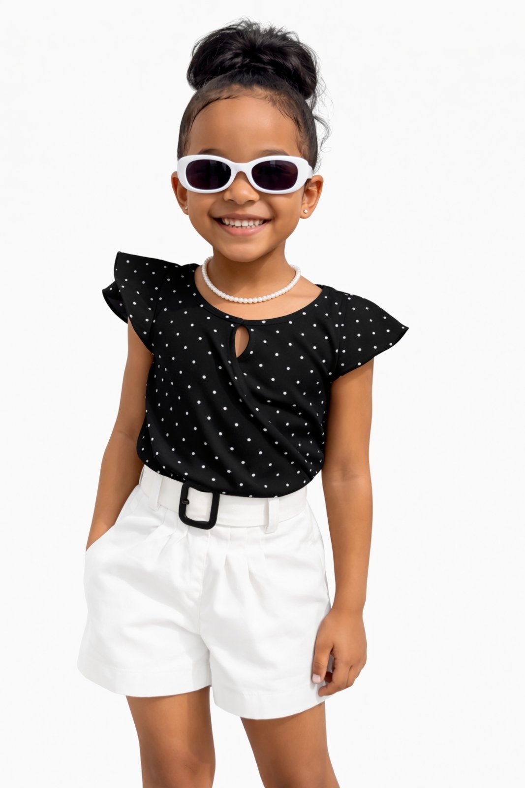 Infantil - Blusa D Bell Outlet Fashion Poá Preto