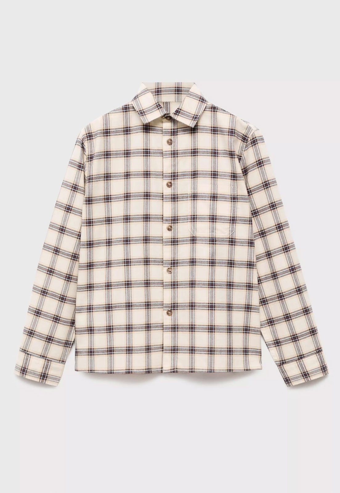 Infantil - Camisa MANGO Xadrez Creme