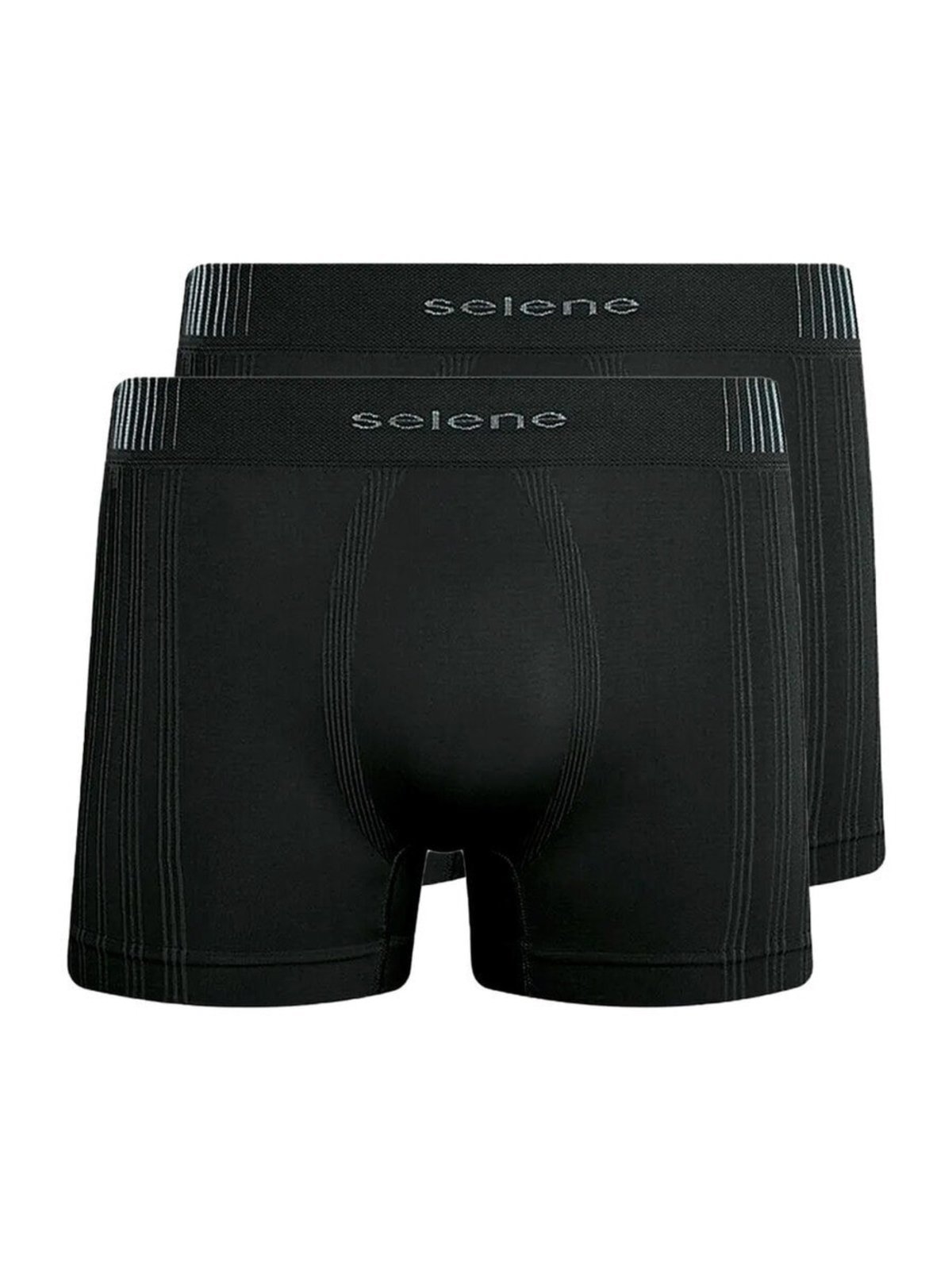 Kit com 2 Cuecas Boxer Selene 11070-002/003/440 Preto