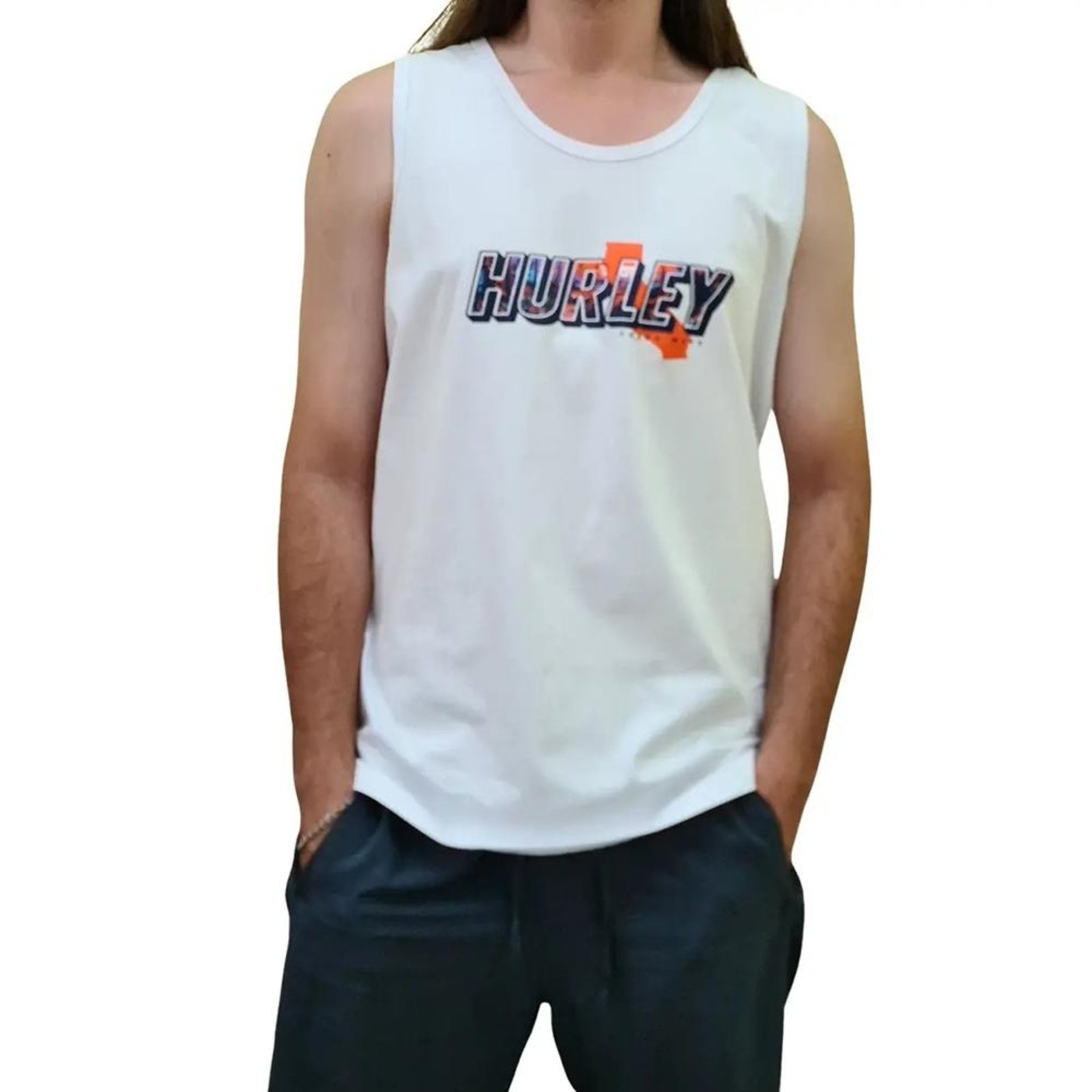 Regata Hurley Fastfornia SM25 Masculina Branco