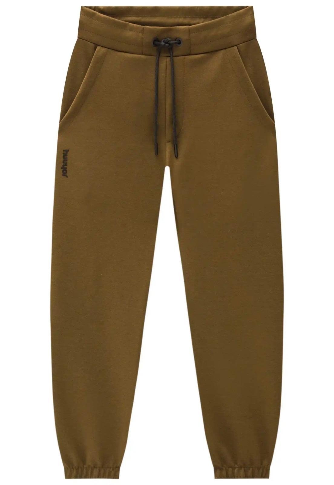 Infantil - Calça Moletom Jogger Marrom Menino Johnny Fox 10 Marrom