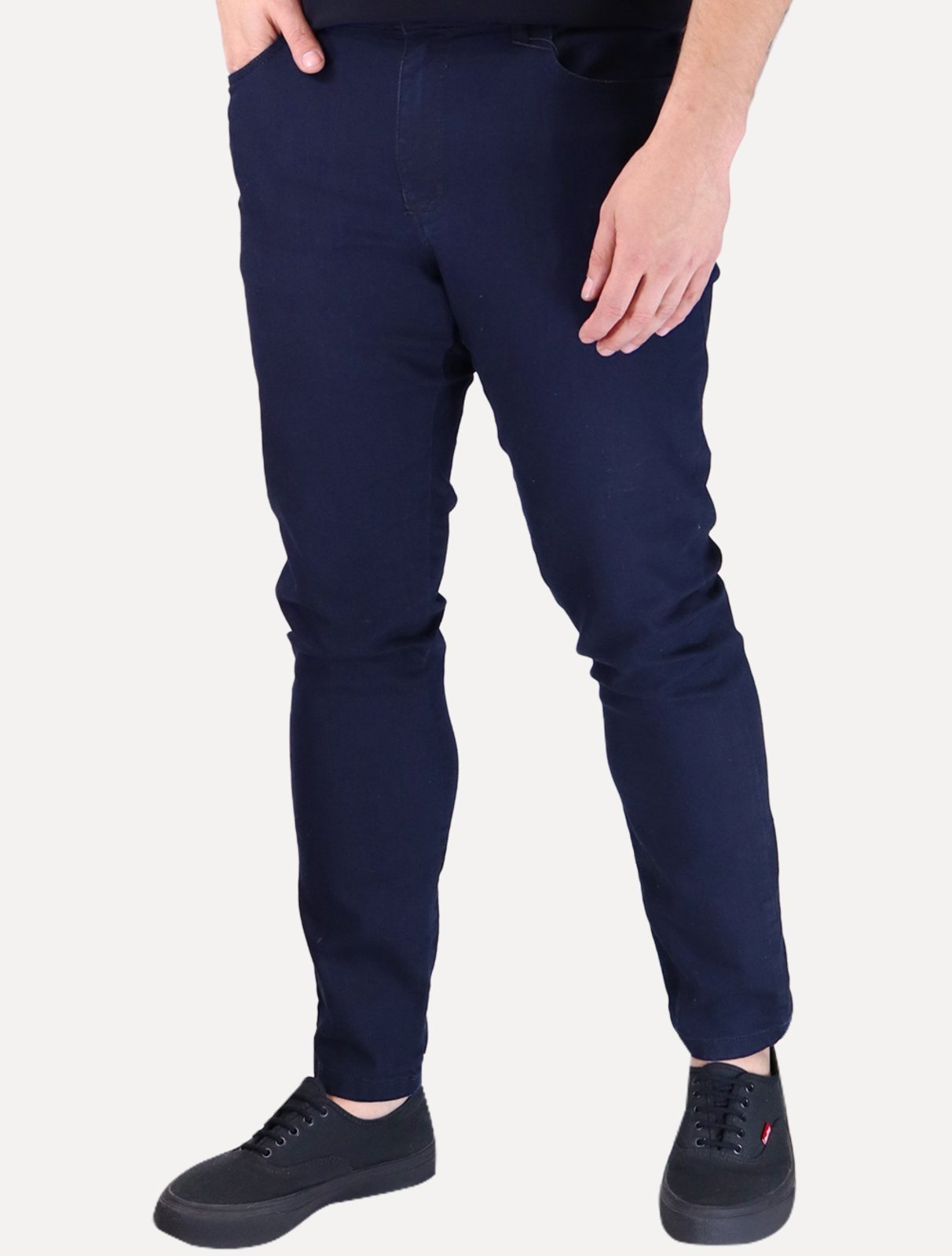 Calça Dudalina Jeans Masculina Skinny Stretch Icon Azul Escuro