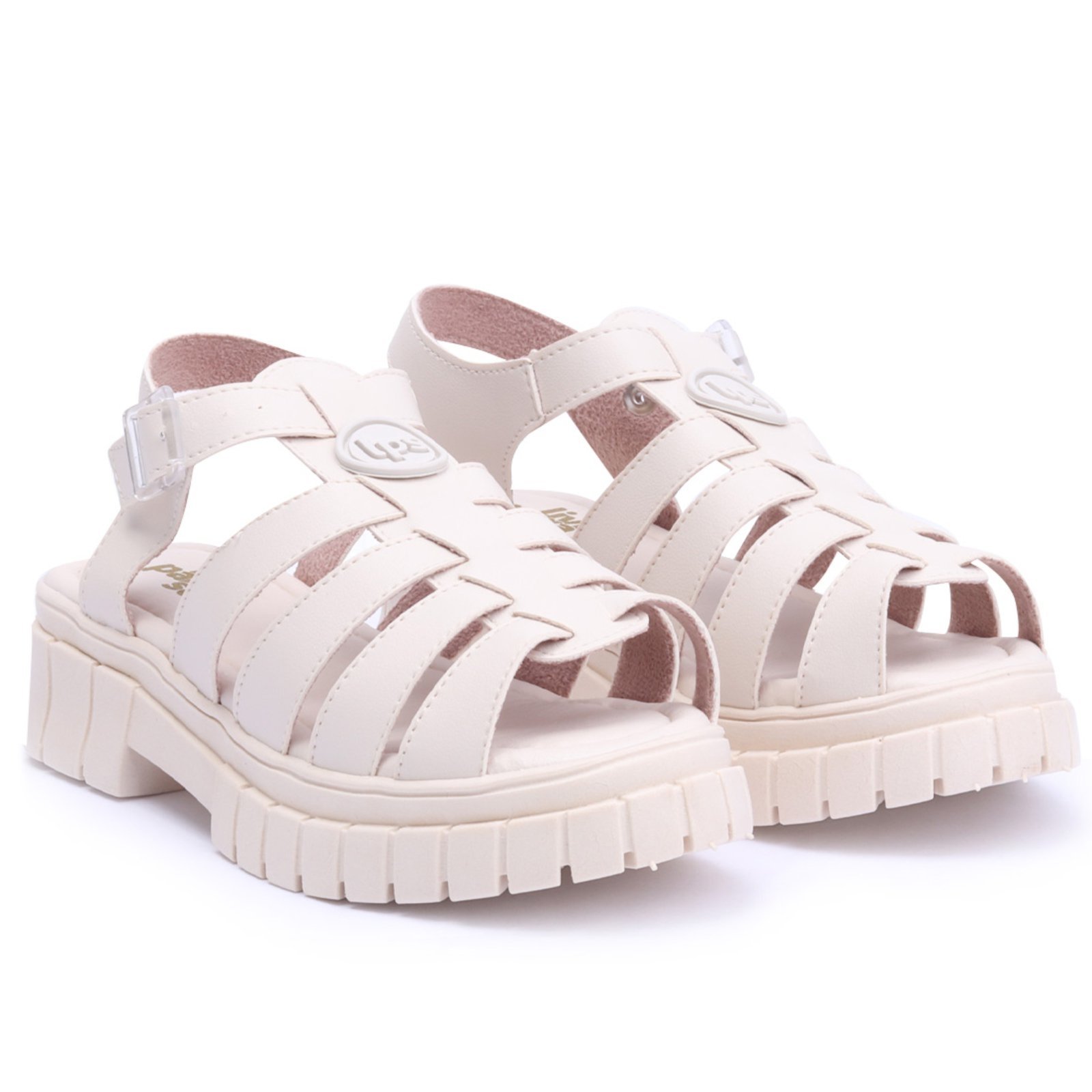 Infantil – Sandália Fisherman Feminina Plataforma Tratorada WorldColors – Off White