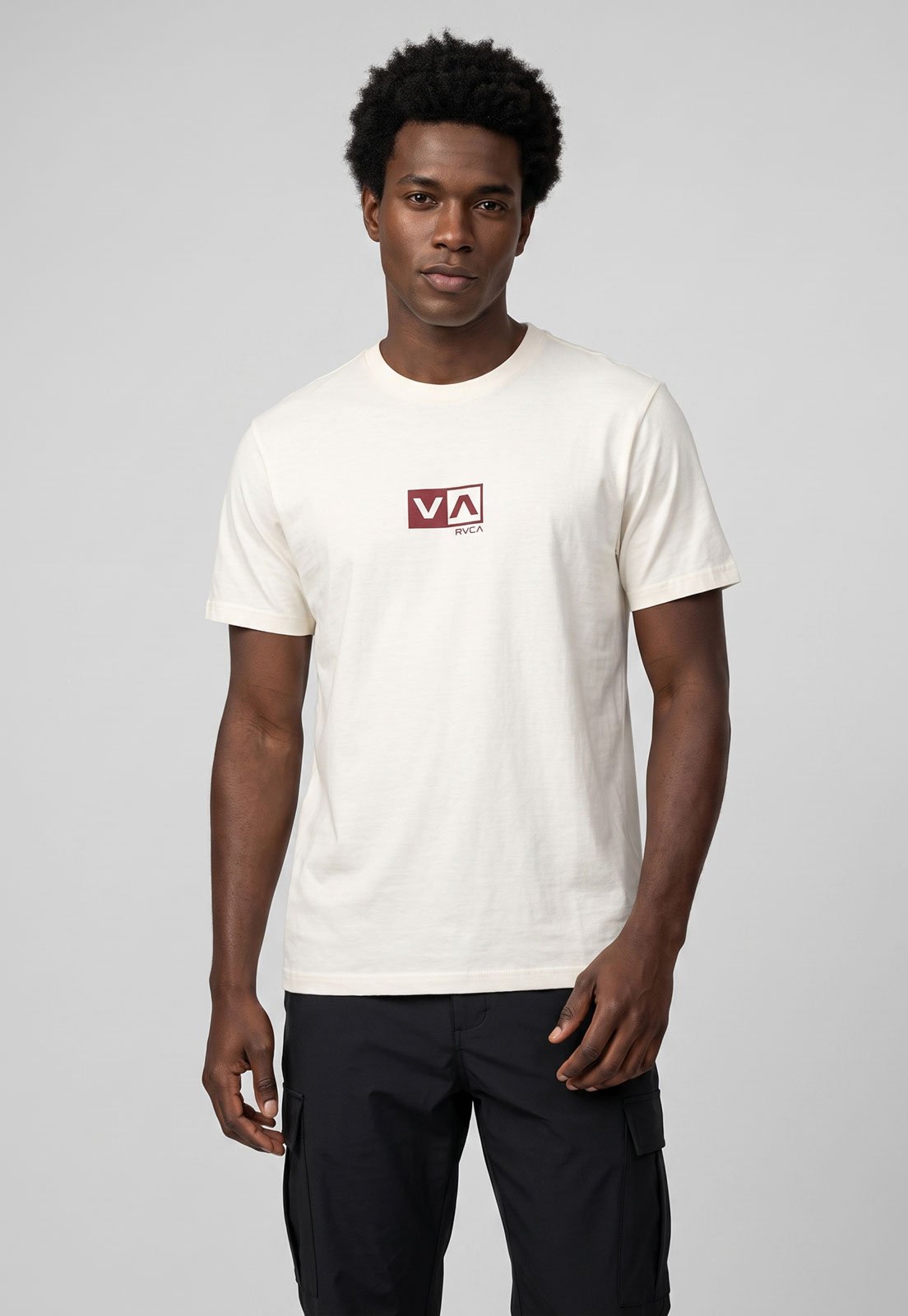 Camiseta Masculina RVCA Mini Balance Box Off-White