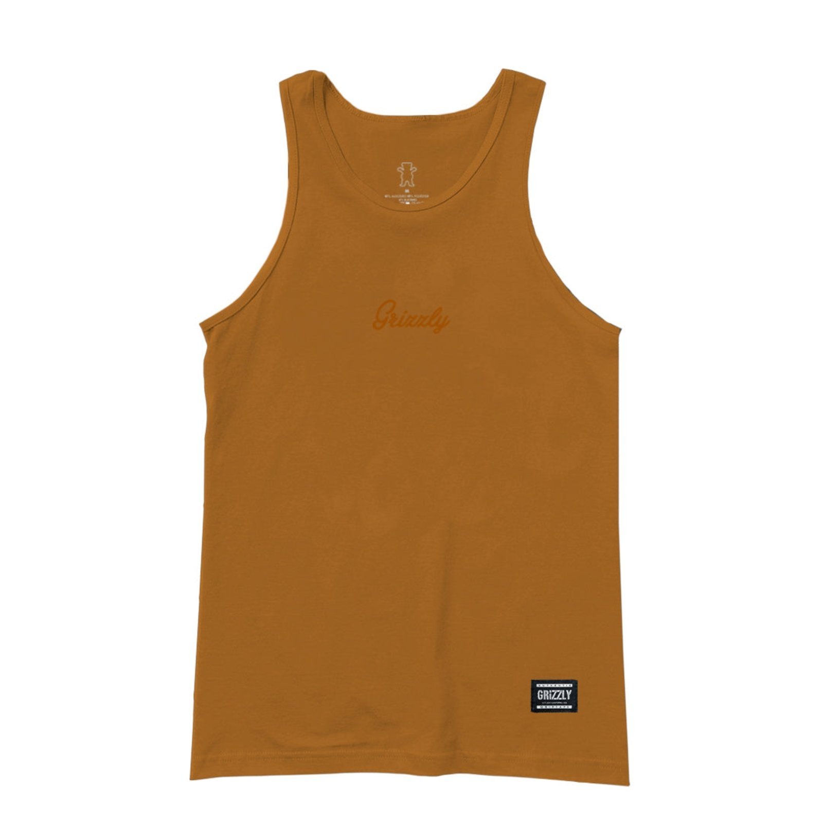 Camiseta Grizzly Mini Script Tank - MUSTARD