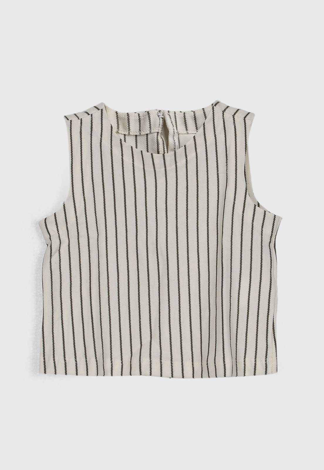 Infantil - Regata Hering Cropped Listrada Off-White
