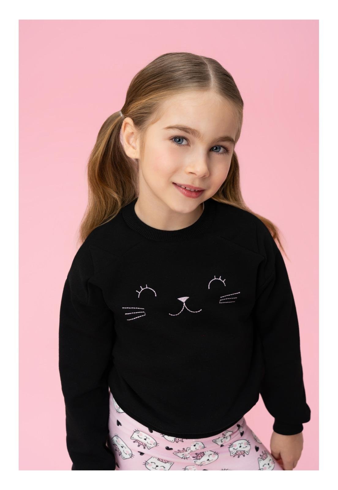 Infantil - Conjunto Calça Legging Menina Mon Sucre 1 Preto