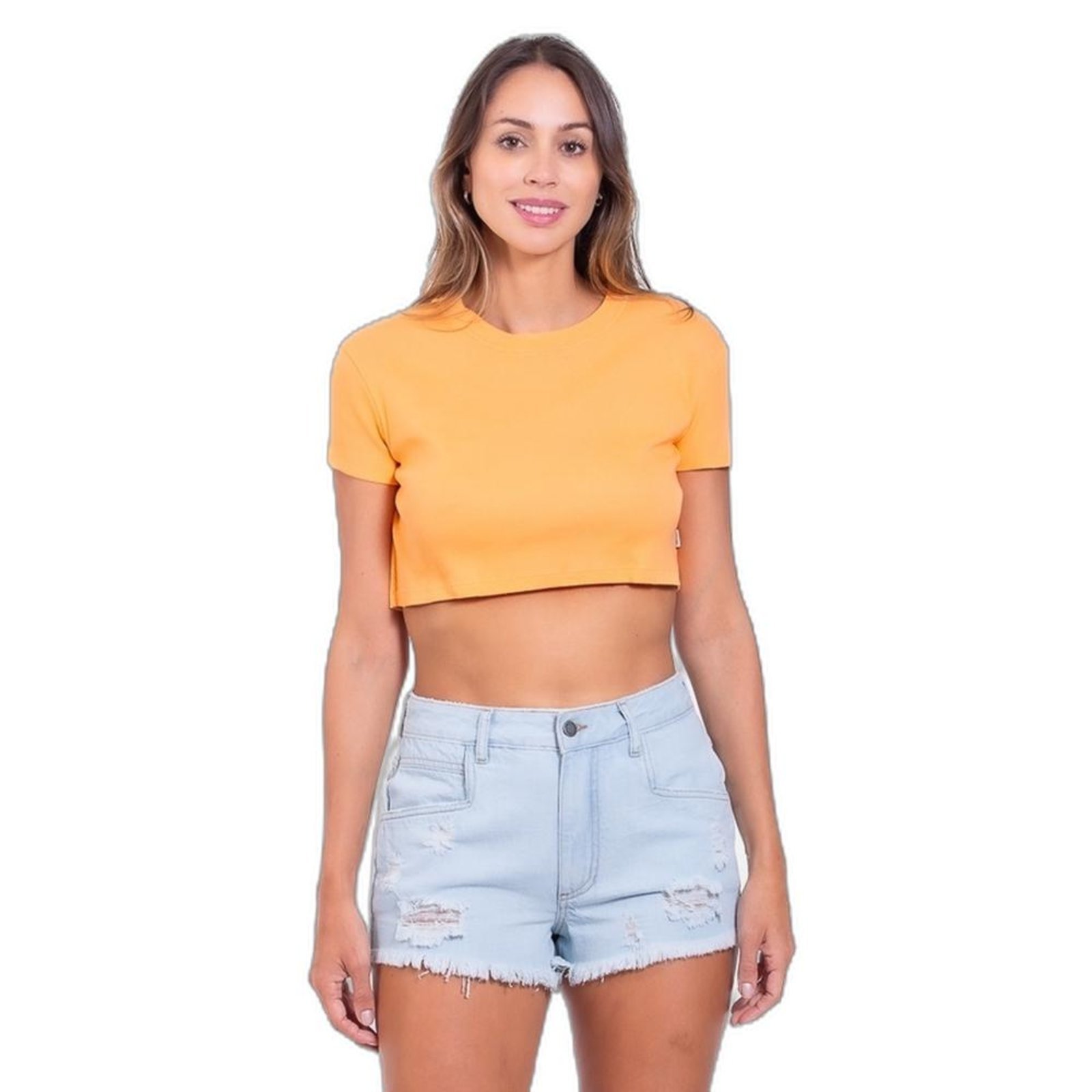 CAMISETA RC CLASSIC SURF CROPPED – ORANGE – GG