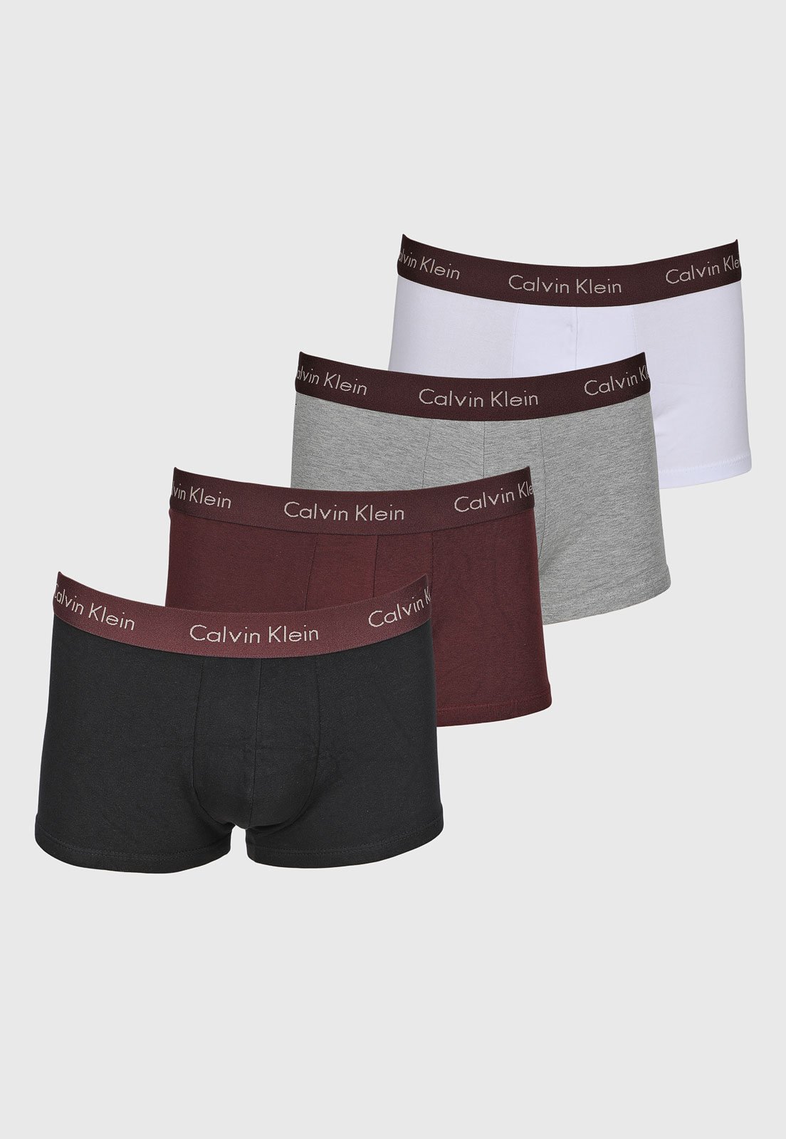 Kit 4 Cuecas Calvin Klein Underwear Low Rise Trunk Preta