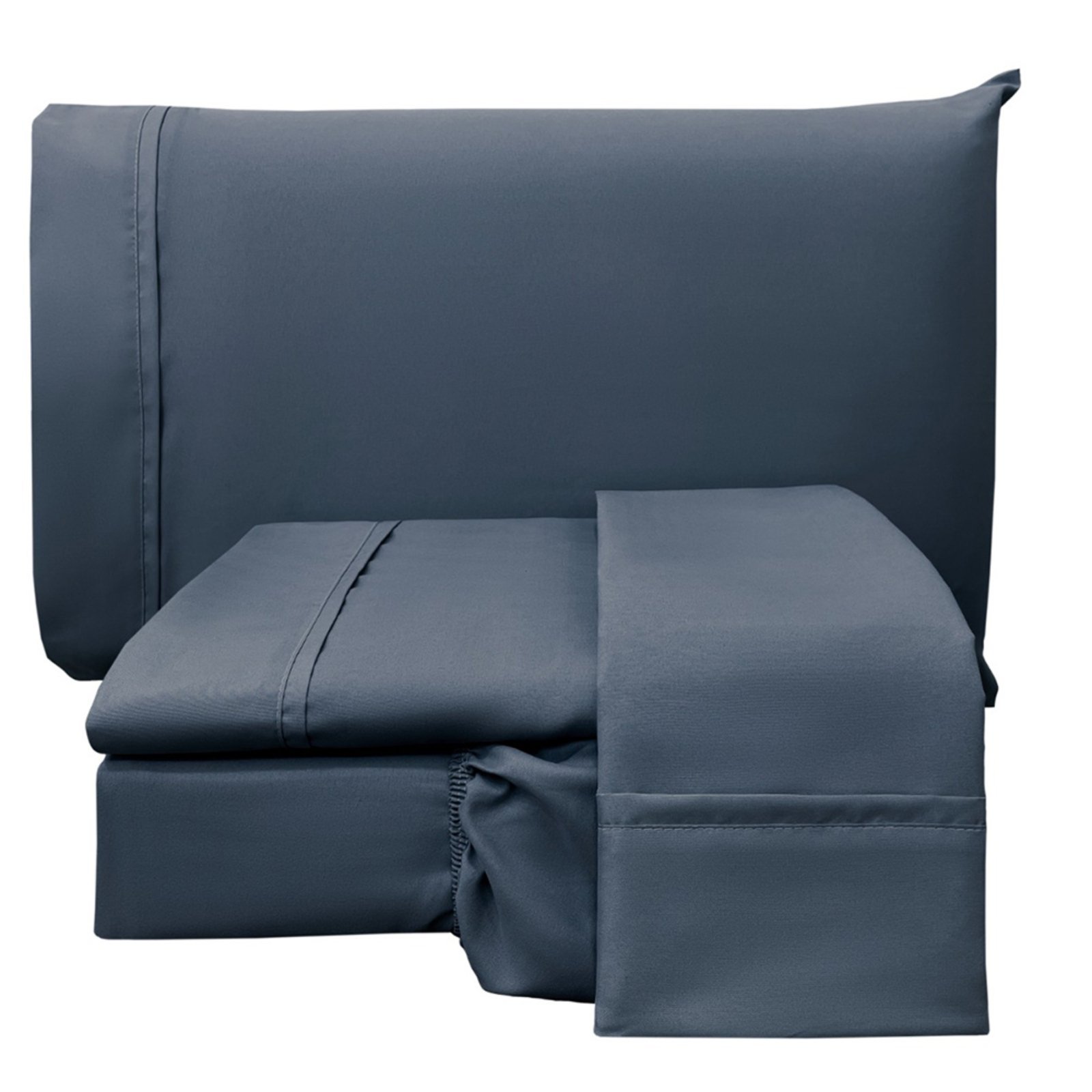 Jogo de Cama Lençol Queen Conforto Percal 300 Fios 4 Peças - Azul - 100% Poliéster