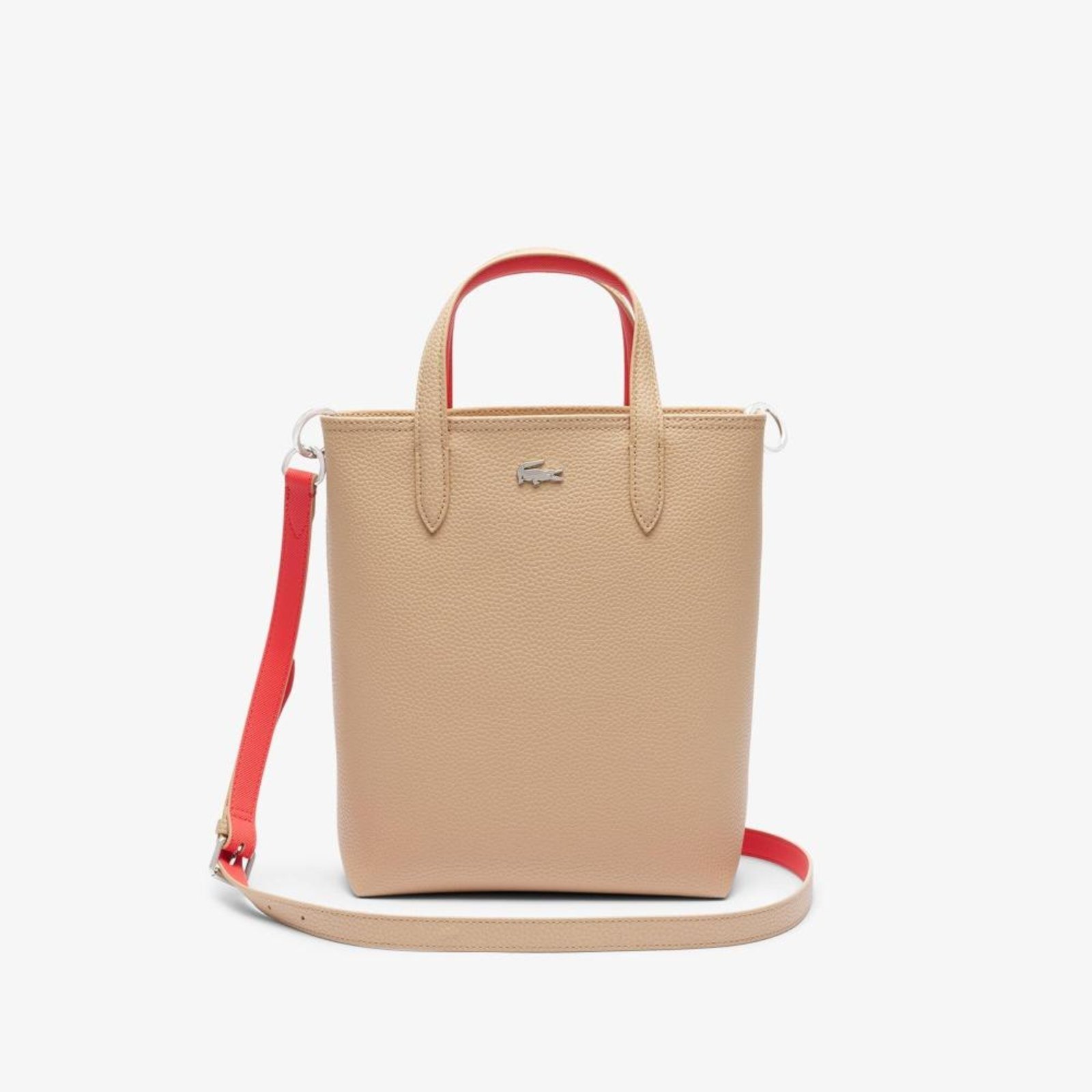 Bolsa Lacoste Tote Vertical Reversível Anna Bege