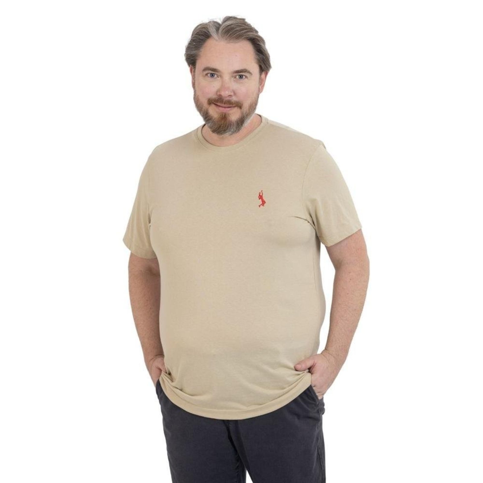 Camiseta Plus Size Básica Casual Masculina Confortável em Malha Leve