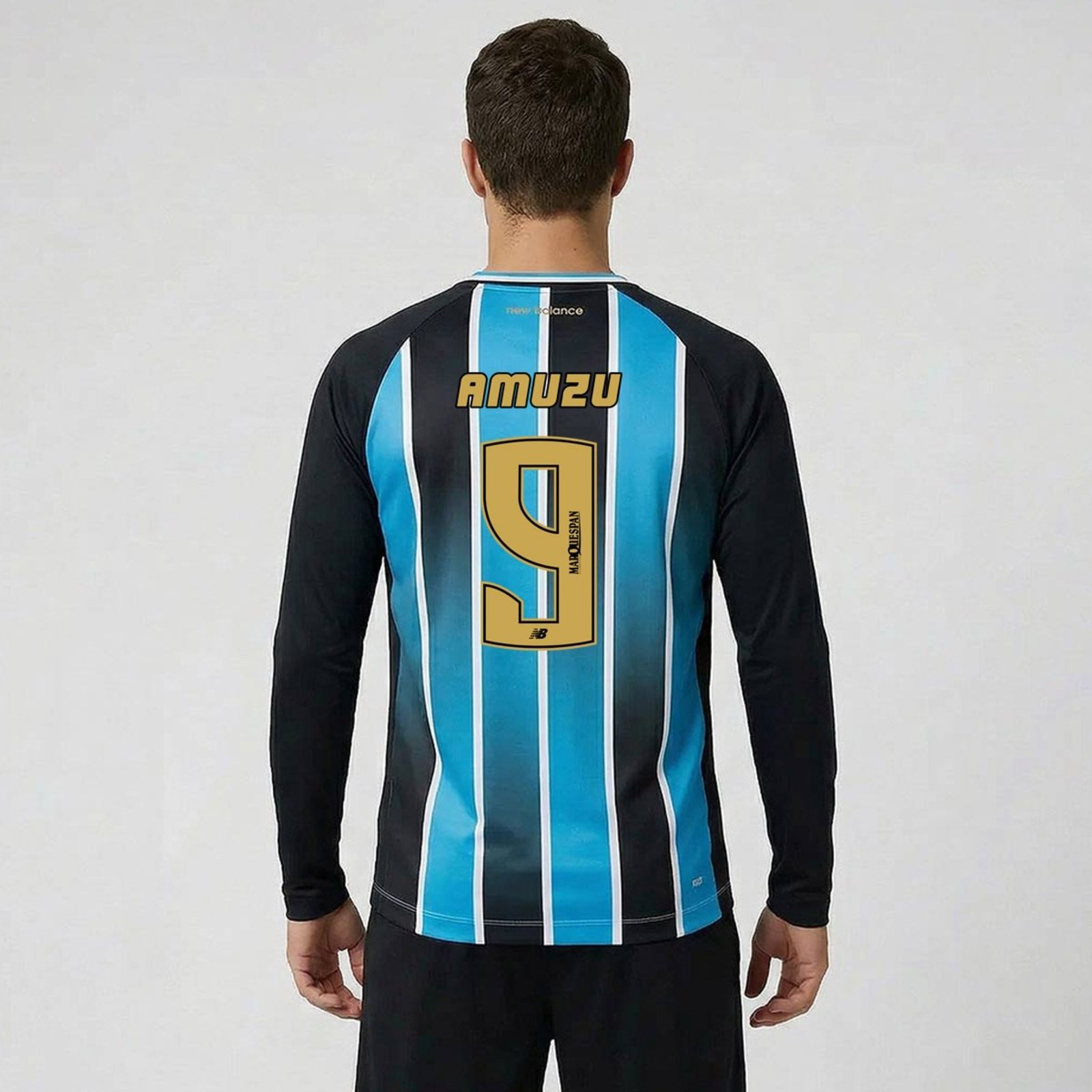 Camisa New Balance Grêmio I 2026 Manga Longa 9 Amuzu