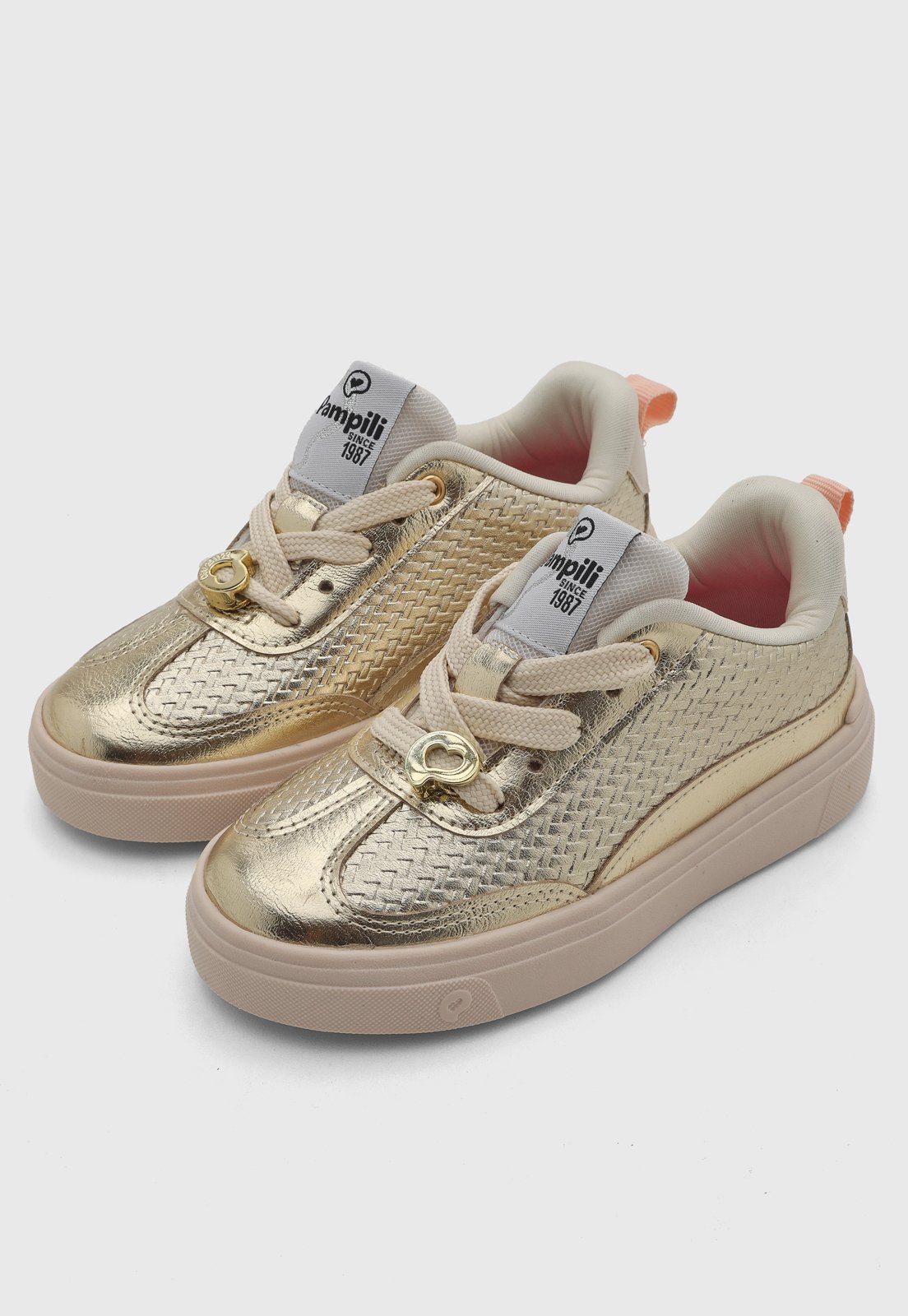Infantil - Tênis Pampili Casual Dourado