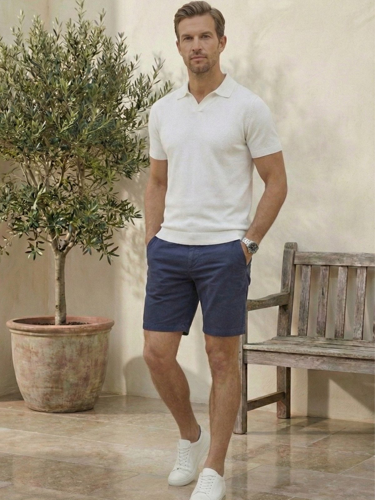 Bermuda Sarja Masculina Casual e Confortavel Ideal Dia a Dia