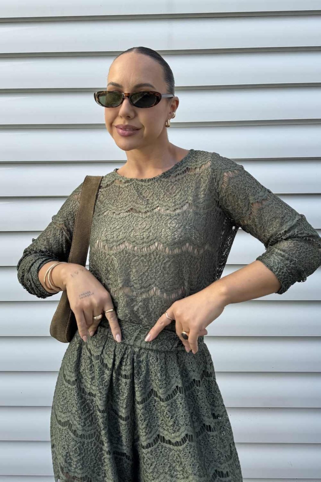 Blusa Vanibele Renda Verde