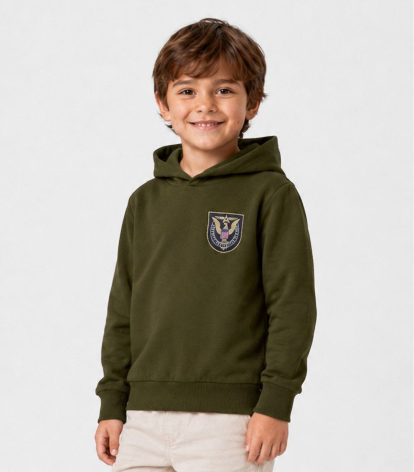 Infantil - Blusão Com Capuz Masculino Trick Nick Verde