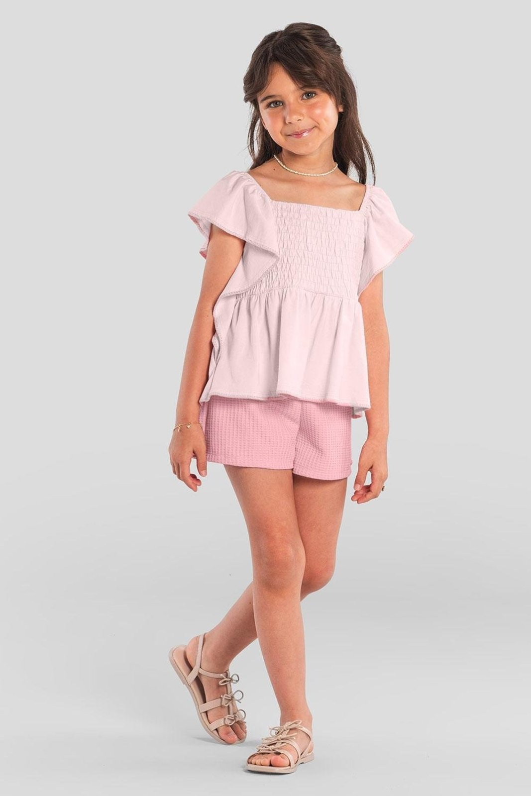 Infantil - Conjunto menina em babado Mundi