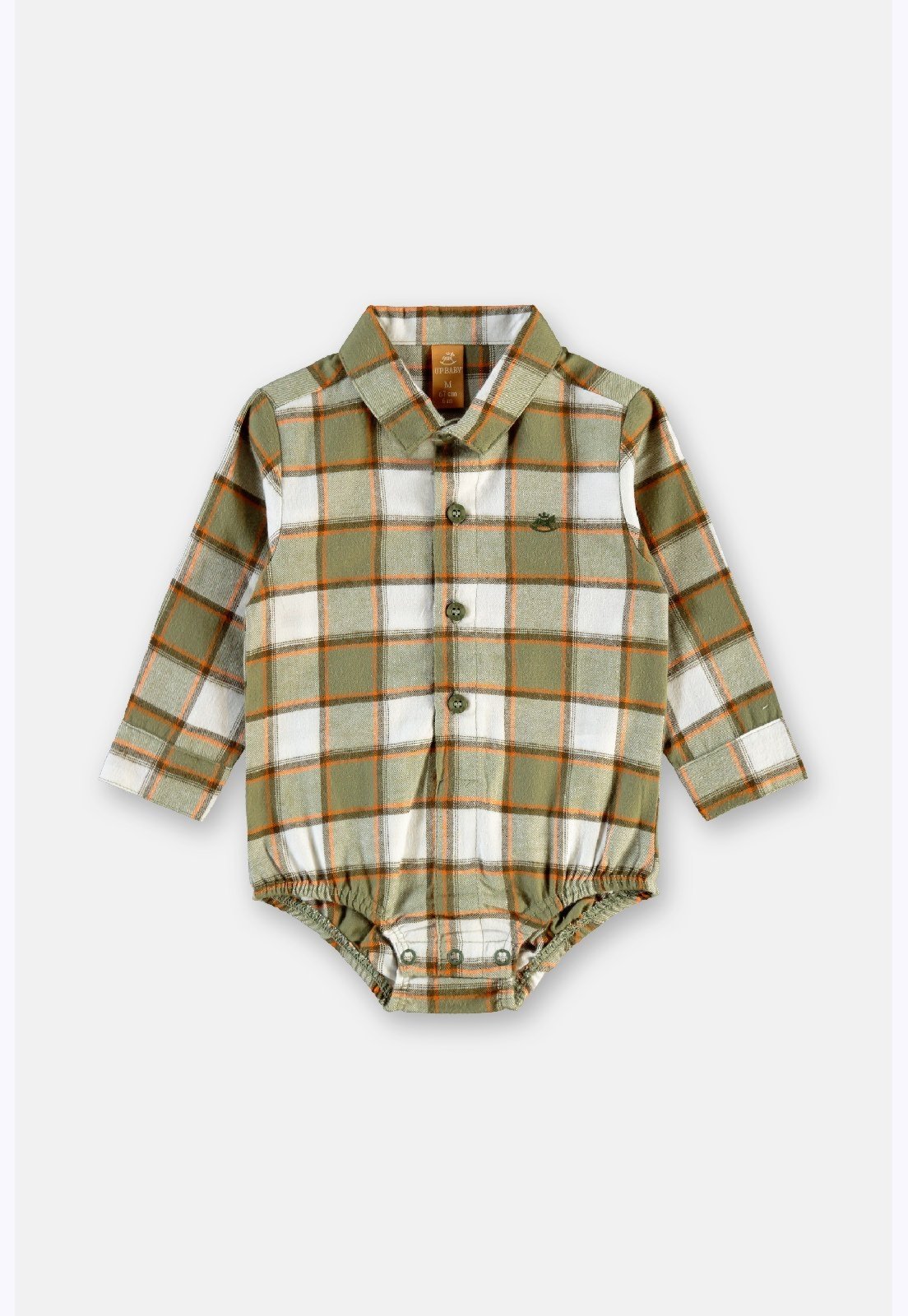 Infantil - Body Camisa Xadrez Flanelado Up Baby Azul