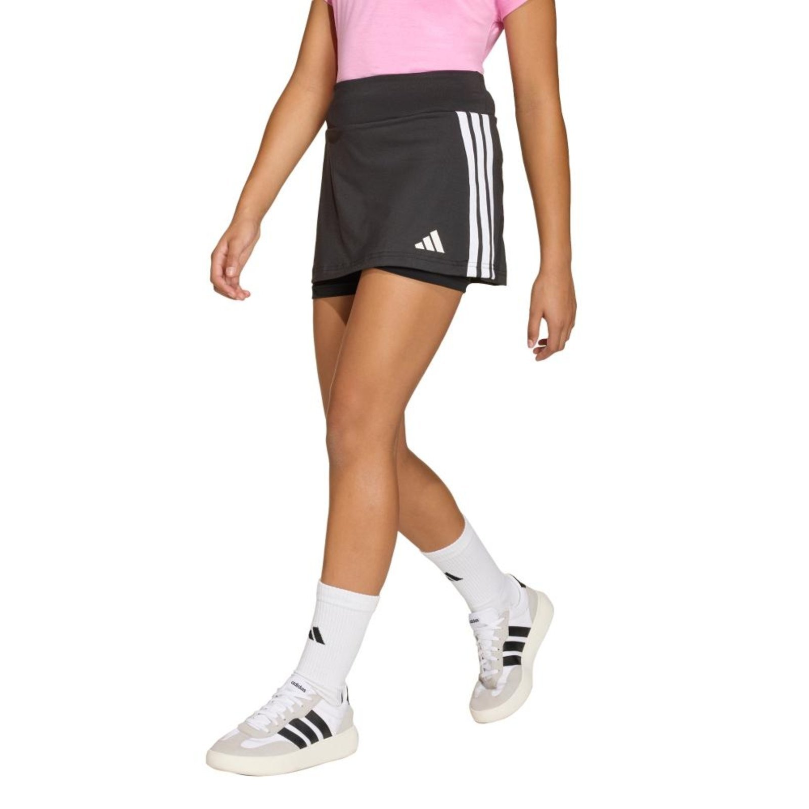 Infantil - Shorts Train Essentials Três Listras Adidas Sportswear Preto - Miniatura 2
