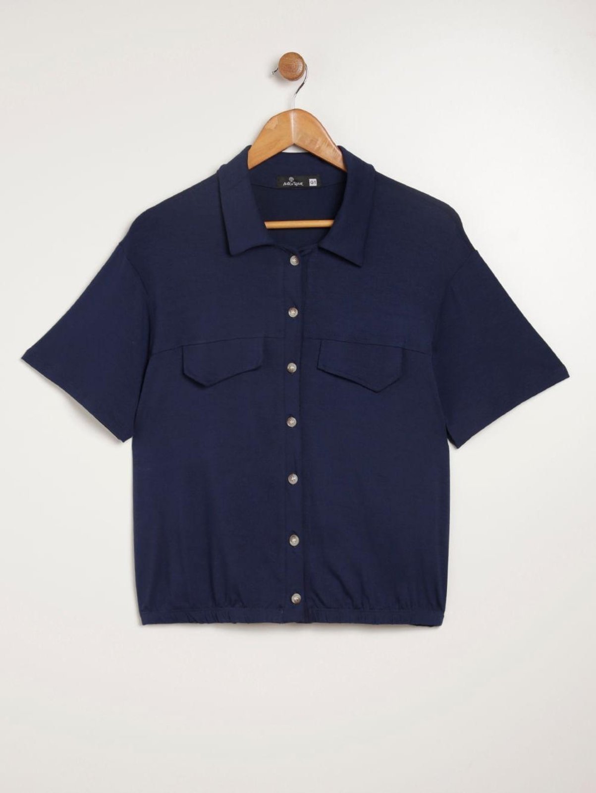 Vista 2 Camisa Manga Curta Autentique Plus Feminina azul Autentique azul
