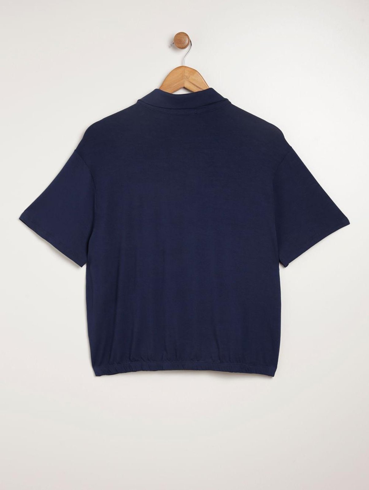 Vista 3 Camisa Manga Curta Autentique Plus Feminina azul Autentique azul