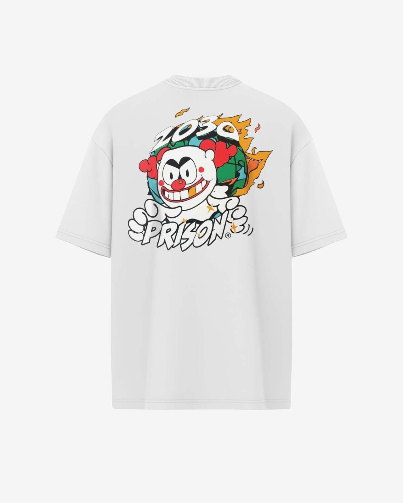 Camiseta streetwear Clown Branca Branco