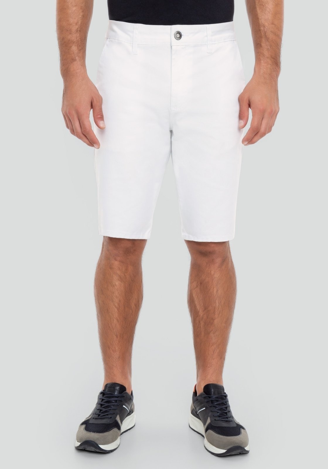 Bermuda Masculina Branca Chino Repele Líquidos