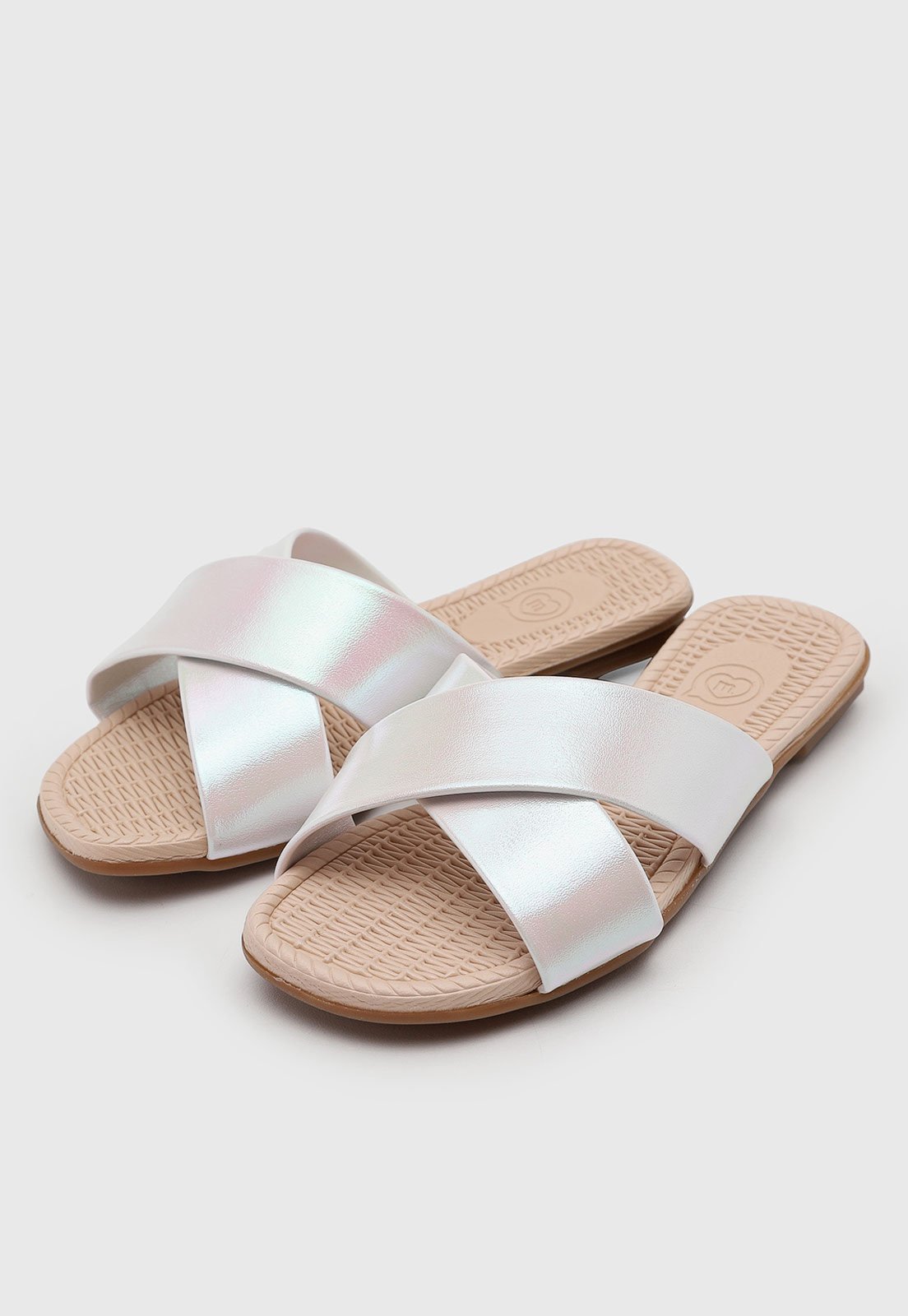Vista 2 Infantil - Sandália Molekinha Tiras Cruzadas Off-white off-white white MOLEKINHA off-white white