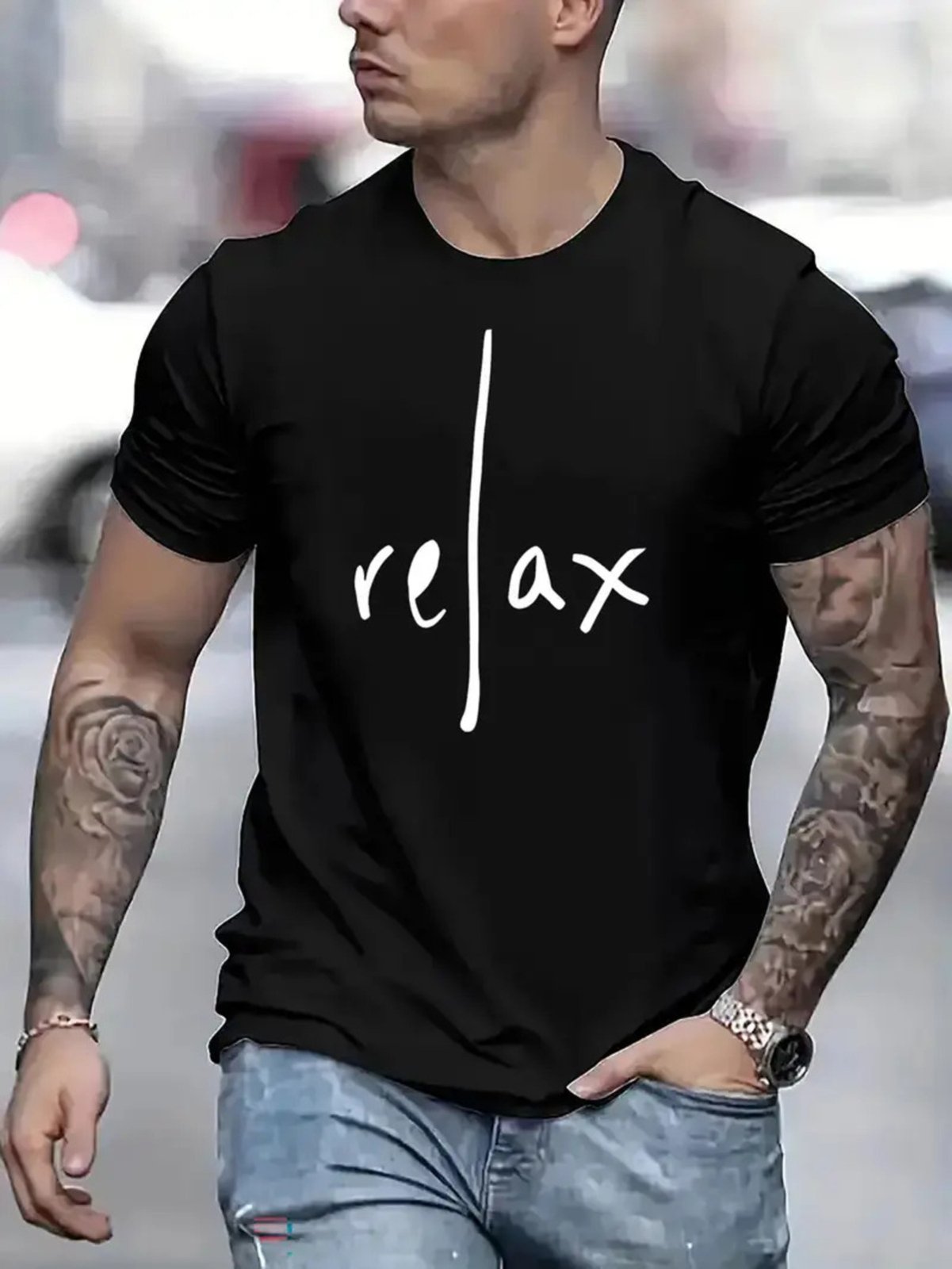 Camiseta Estampada Relax Safira Moda Algodão Preta