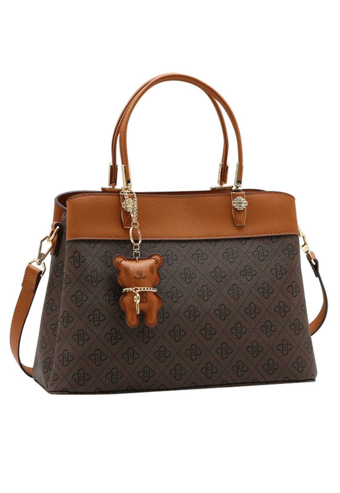 Bolsa Feminina Chenson Mão Chic Elemento Grafico 3485782 Café