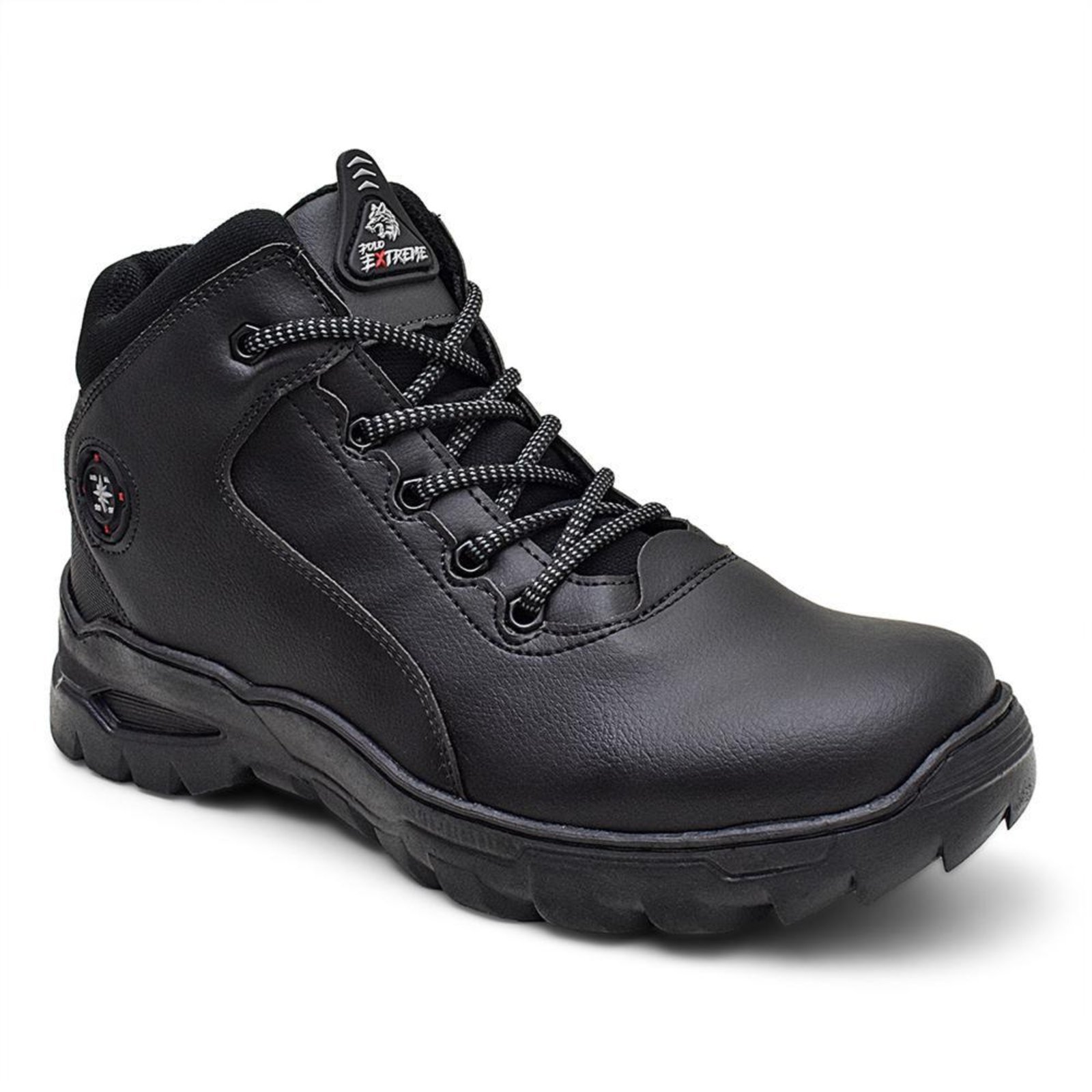 Bota Coturno Masculino Adventure Confortável Dia a Dia Café 37 Preto
