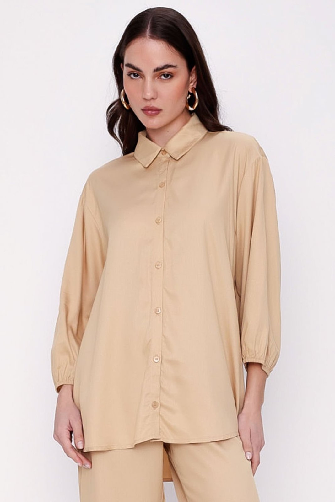 CAMISA VISCOSE CREAM Gatabakana