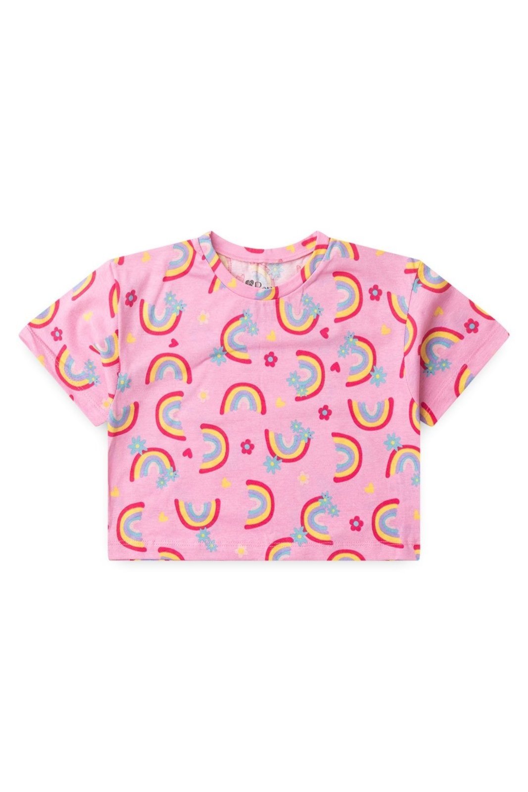 Vista 3 Infantil - Conjunto Bem Vestir Menina Blusa Box e Shorts Arco-Íris rosa BEM VESTIR rosa